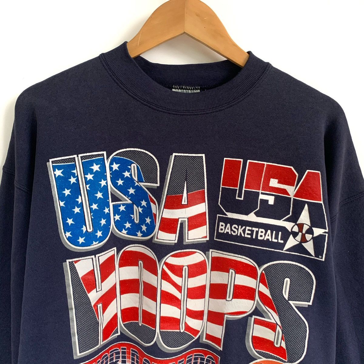 Logo 7 Vintage 90’s USA Basketball HOOPS Sweatshirt Size US XL / EU 56 / 4 - 2 Thumbnail