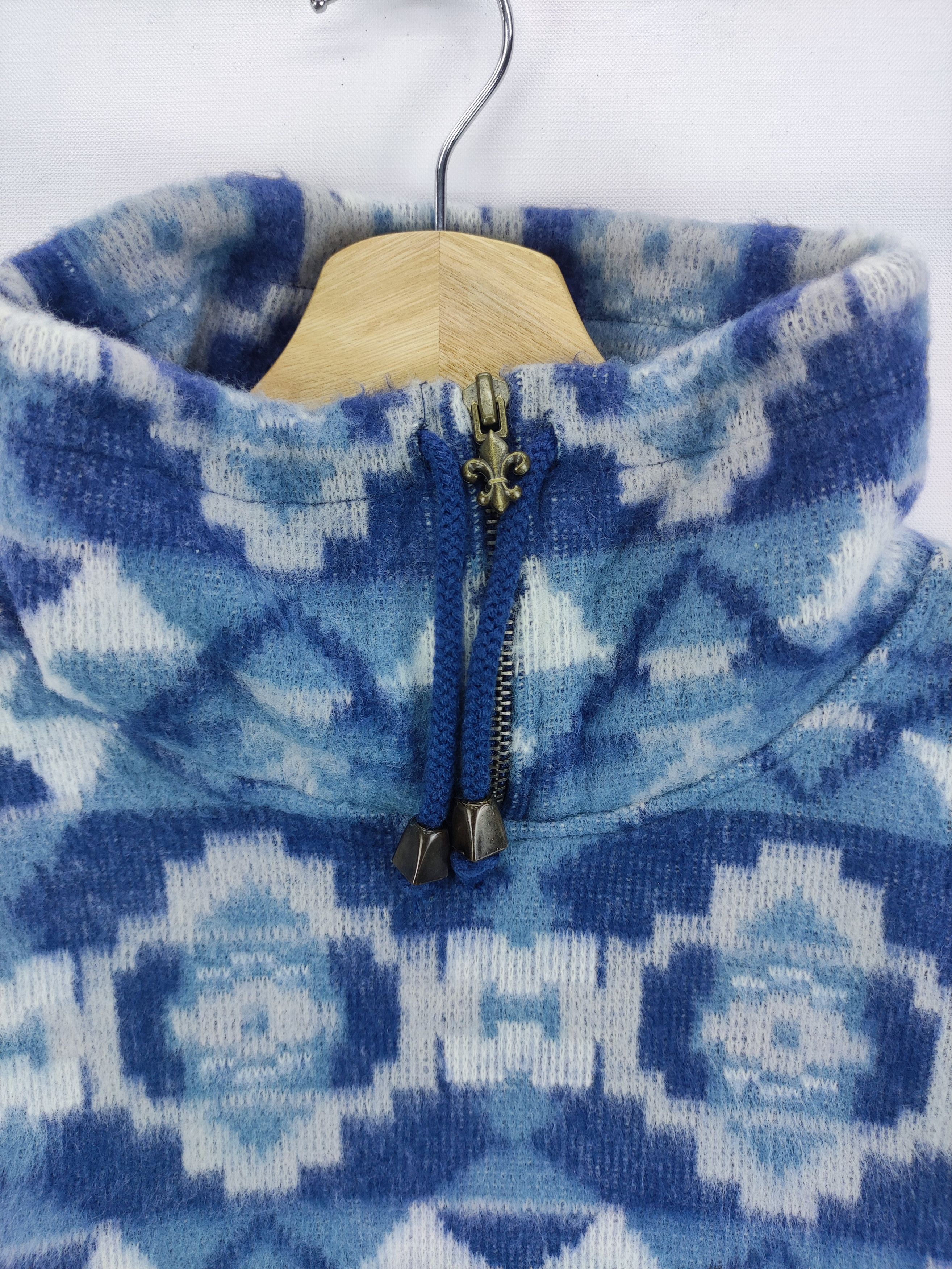 Japanese Brand Vintage Shinabas Navajo Native Fleece Half Zipper Sweater Size US L / EU 52-54 / 3 - 2 Thumbnail