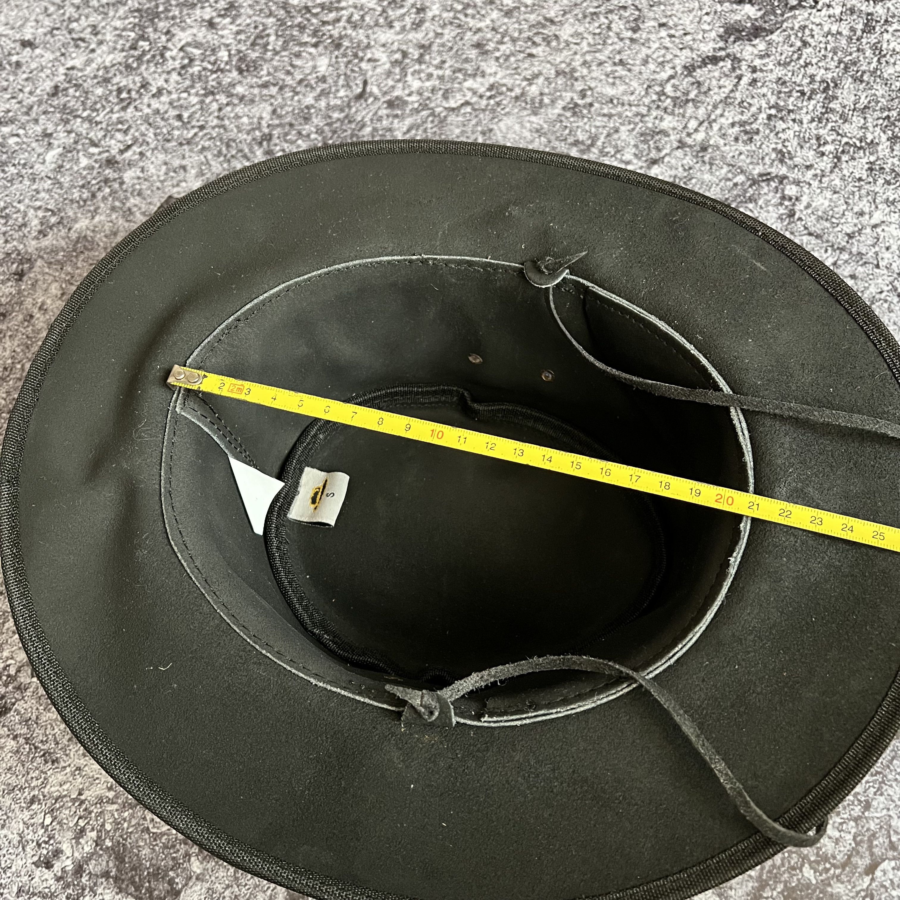 Cowboy Equipment Vintage Cowboy Leather Hat Cap Size S Size ONE SIZE - 9 Thumbnail