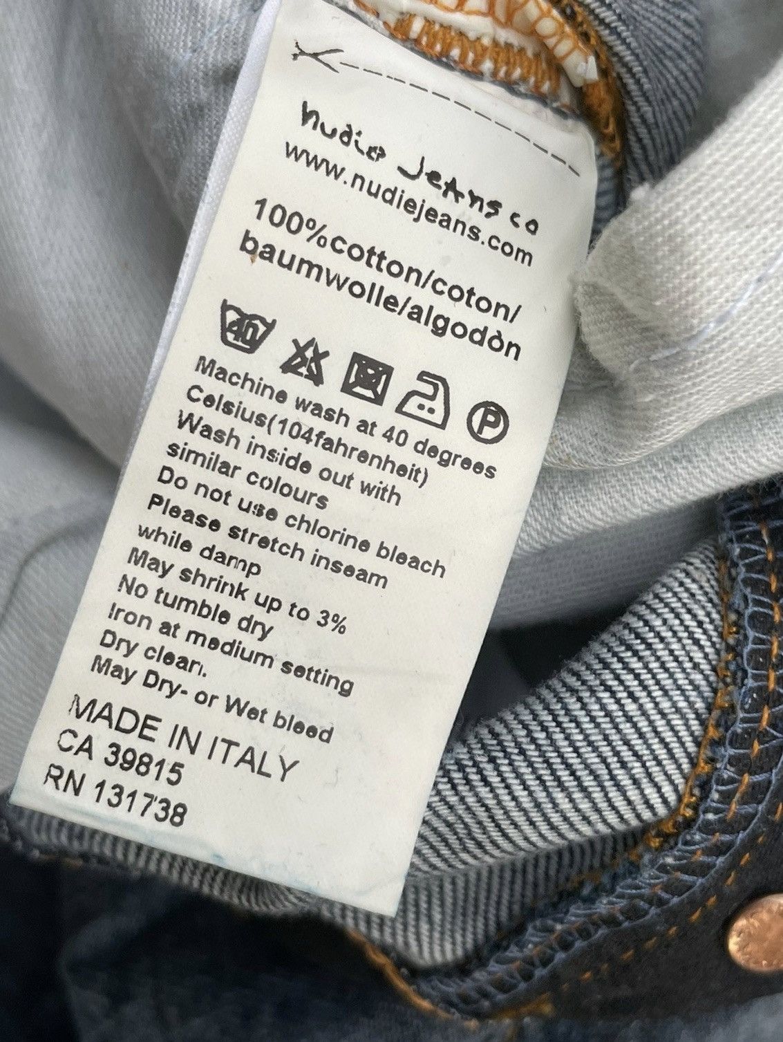 Designer × Nudie Jeans Nudie Jeans Co Average Joe Aging Faded Denim Size US 31 - 15 Thumbnail