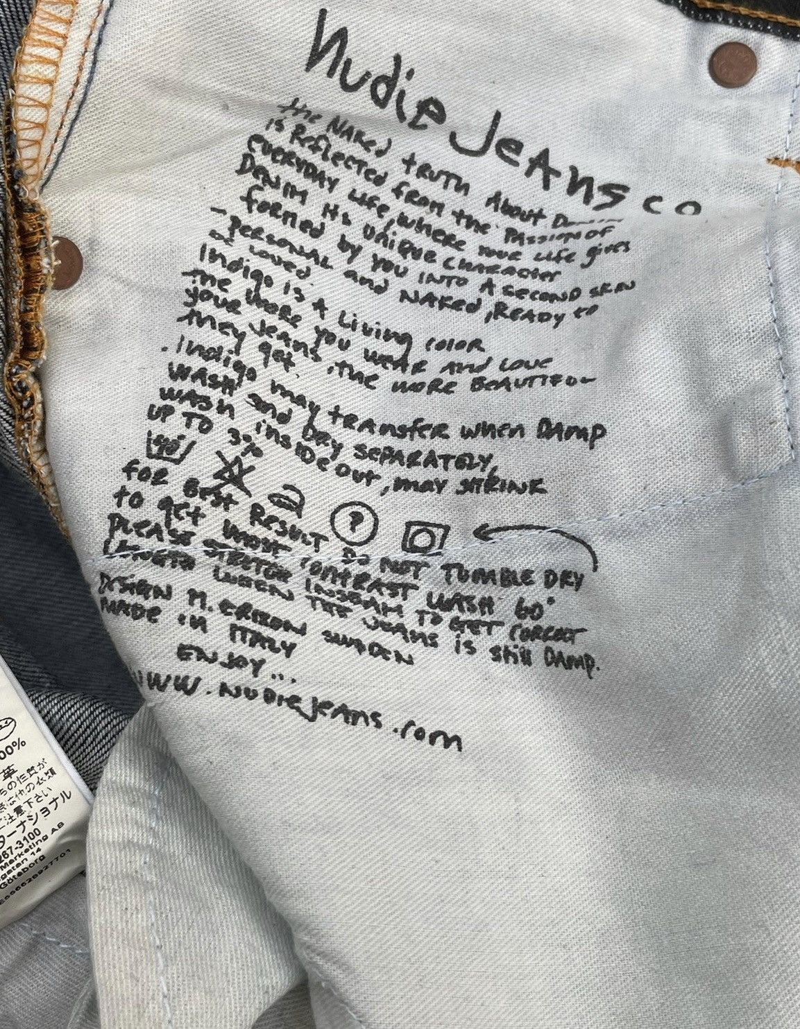 Designer × Nudie Jeans Nudie Jeans Co Average Joe Aging Faded Denim Size US 31 - 16 Thumbnail