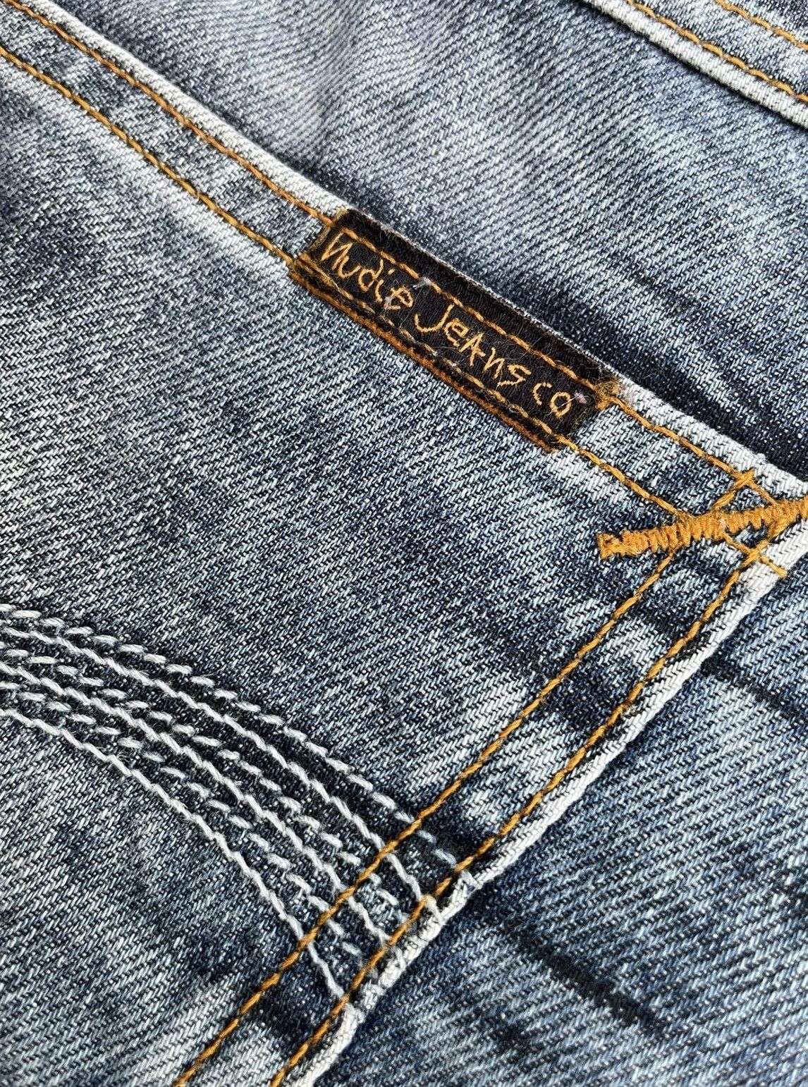 Designer × Nudie Jeans Nudie Jeans Co Average Joe Aging Faded Denim Size US 31 - 19 Thumbnail
