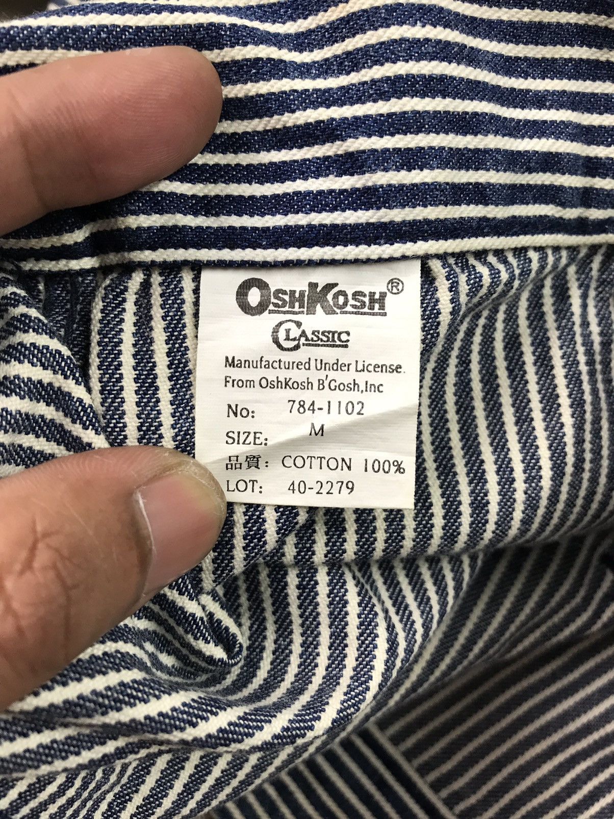 Oshkosh 🔥VINTAGE OSHKOSH CLASSICS HICKORY DENIM STRIPE Size US 31 - 6 Thumbnail