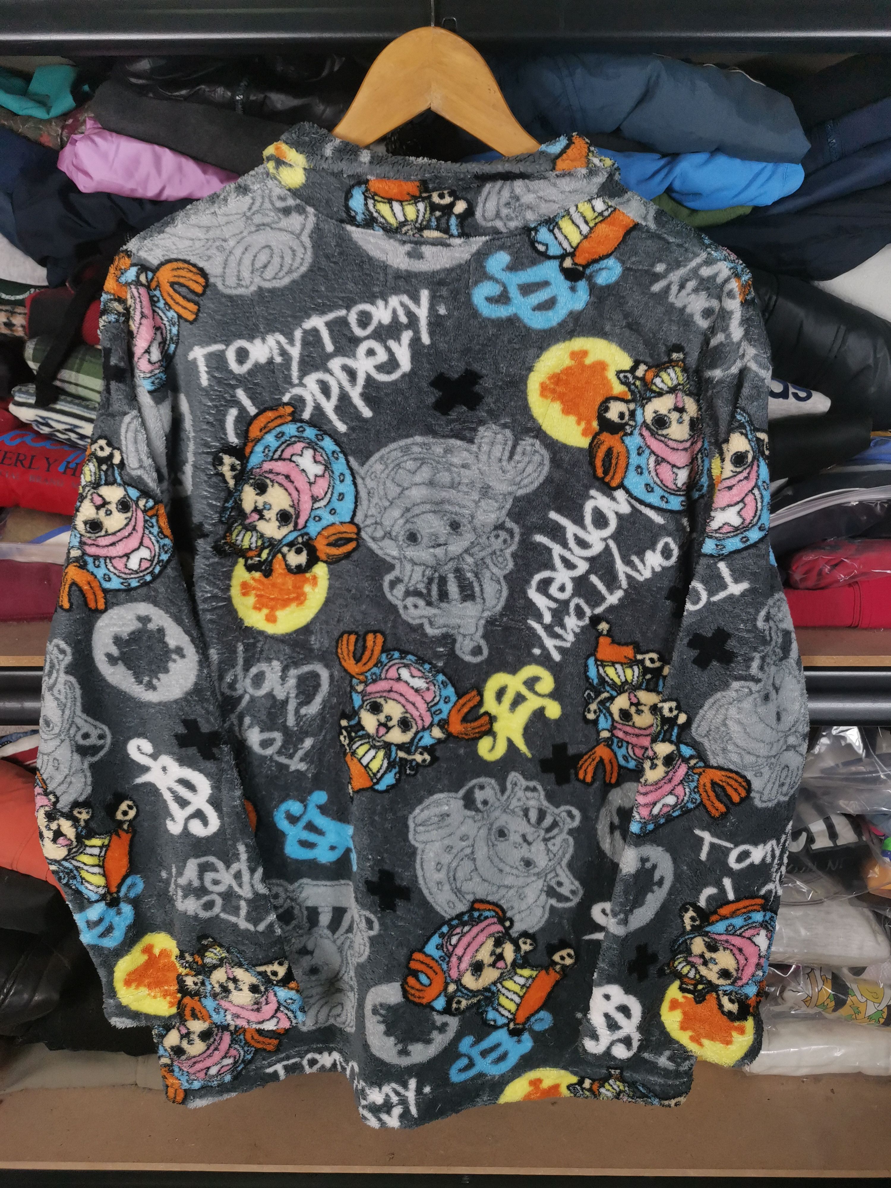 One Piece Vintage Japanese Brand One Piece Tony Chopper Fleece Size US M / EU 48-50 / 2 - 2 Thumbnail