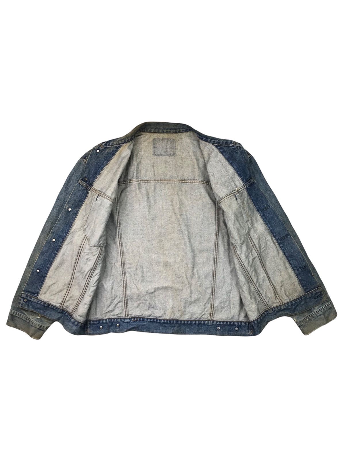Edwin × Japanese Brand × Vintage 🔥BEST OFFER🔥VINTAGE DISTRESSED EDWIN DENIM JACKET 3L Size US XXL / EU 58 / 5 - 3 Thumbnail