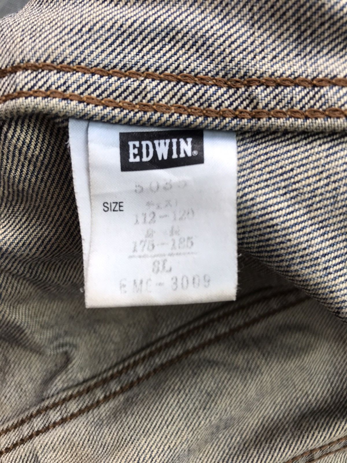 Edwin × Japanese Brand × Vintage 🔥BEST OFFER🔥VINTAGE DISTRESSED EDWIN DENIM JACKET 3L Size US XXL / EU 58 / 5 - 13 Thumbnail