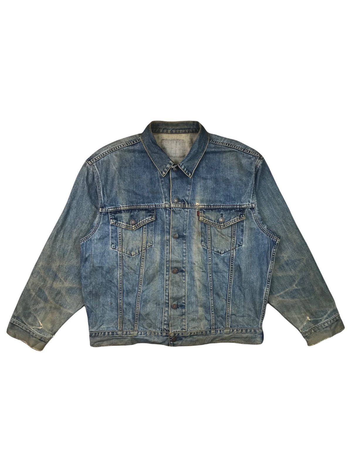 Edwin × Japanese Brand × Vintage 🔥BEST OFFER🔥VINTAGE DISTRESSED EDWIN DENIM JACKET 3L Size US XXL / EU 58 / 5 - 1 Thumbnail