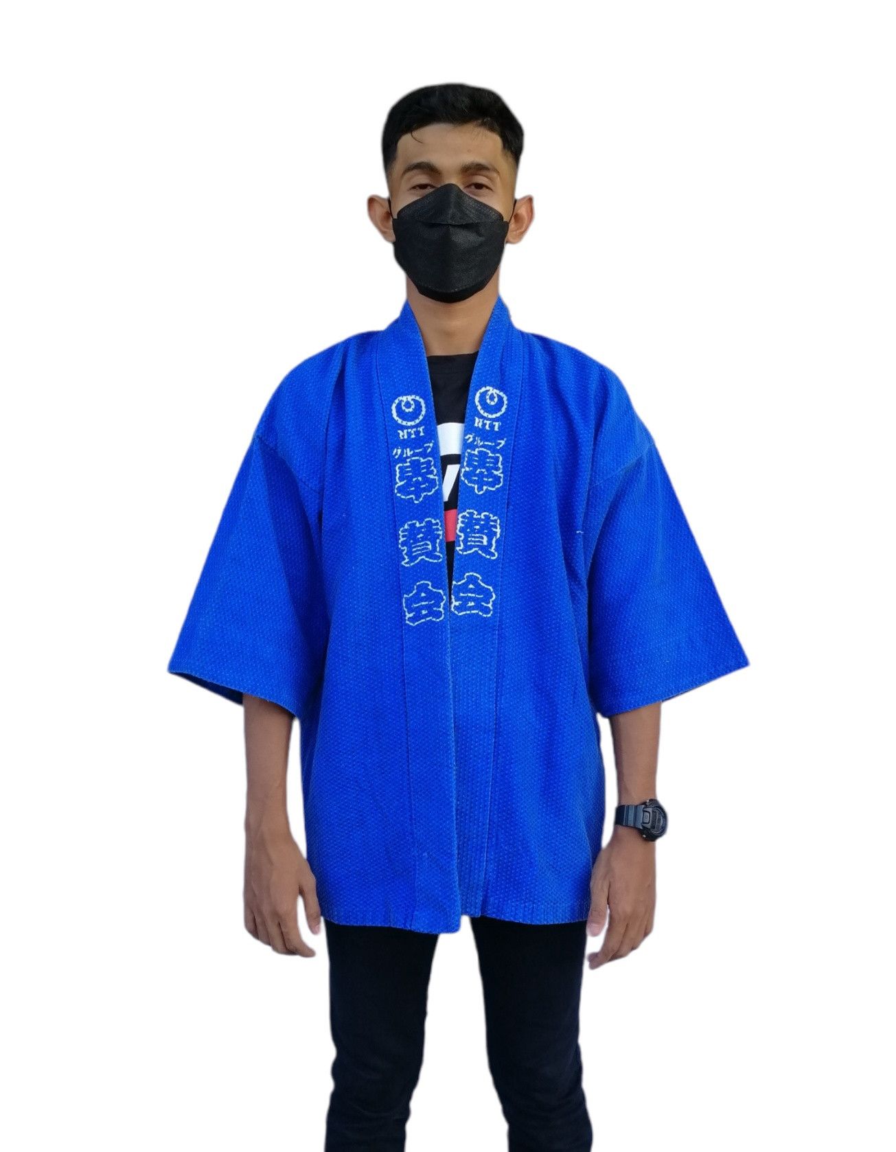 Edition Japan Vintage Japanese NTT Kimono Samue Jacket Size US M / EU 48-50 / 2 - 2 Thumbnail