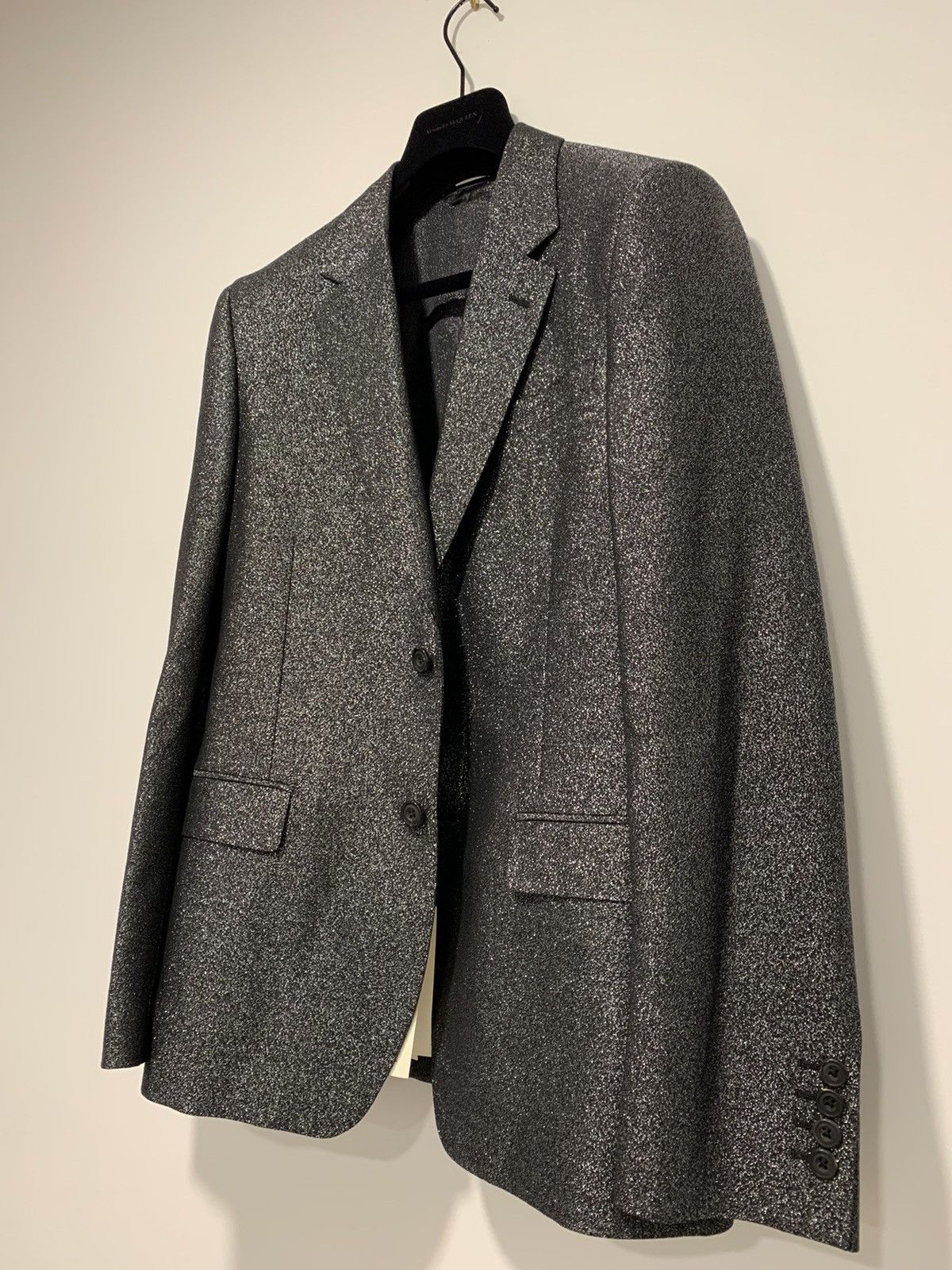 Alexander McQueen Alexander McQueen Metallic Wool - Blended Suit Jacket Size 48S - 4 Thumbnail