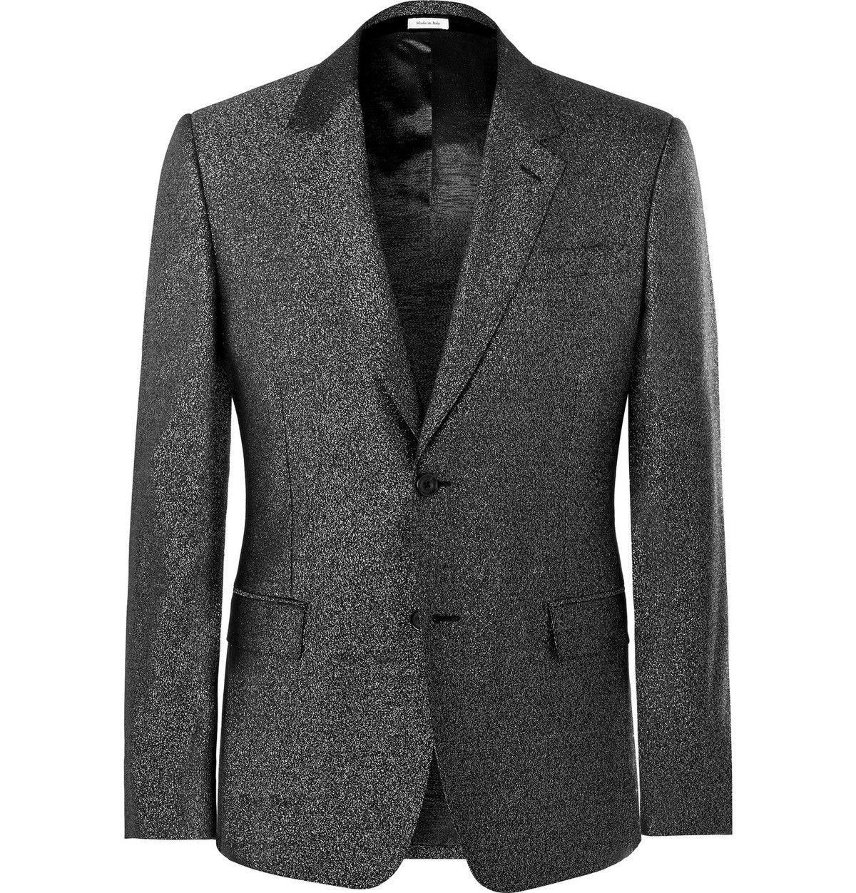 Alexander McQueen Alexander McQueen Metallic Wool - Blended Suit Jacket Size 48S - 7 Thumbnail