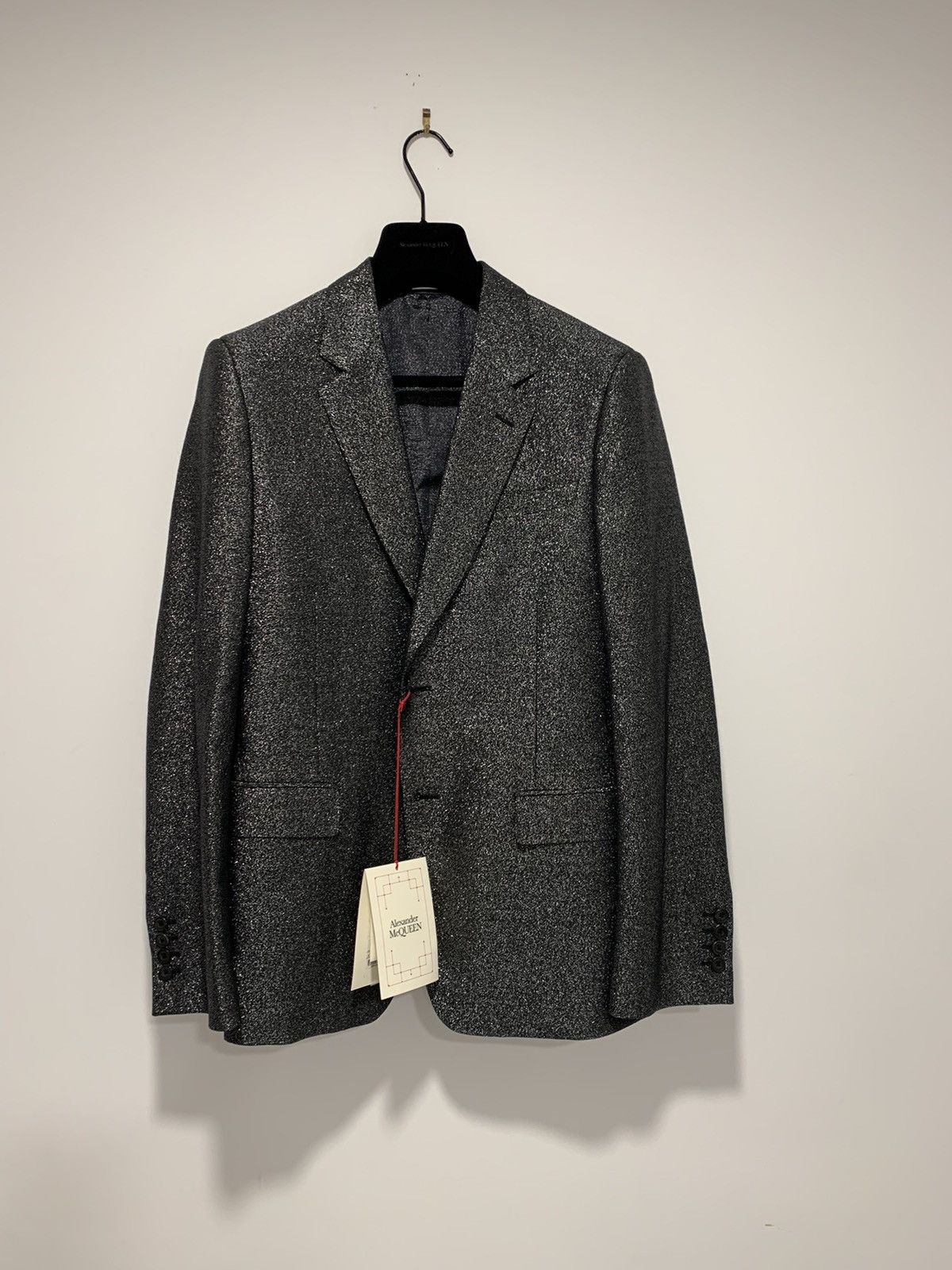 Alexander McQueen Alexander McQueen Metallic Wool - Blended Suit Jacket Size 48S - 1 Thumbnail