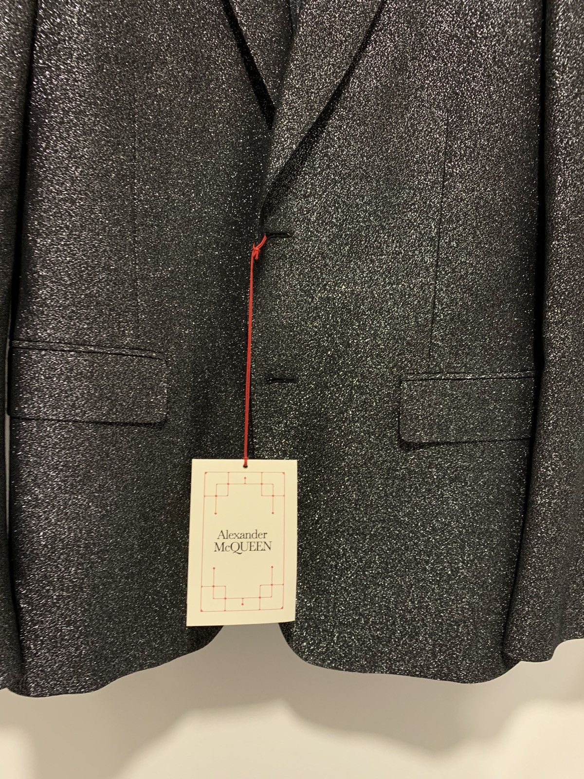 Alexander McQueen Alexander McQueen Metallic Wool - Blended Suit Jacket Size 48S - 2 Thumbnail