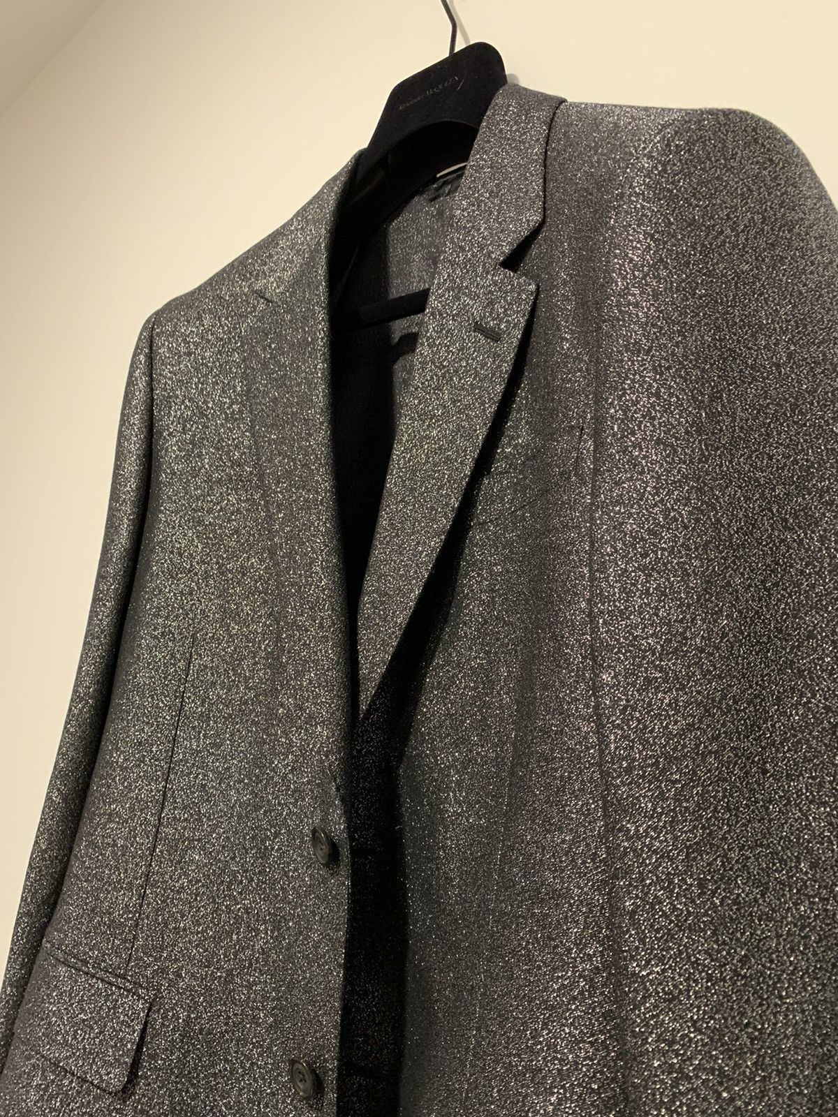 Alexander McQueen Alexander McQueen Metallic Wool - Blended Suit Jacket Size 48S - 5 Thumbnail