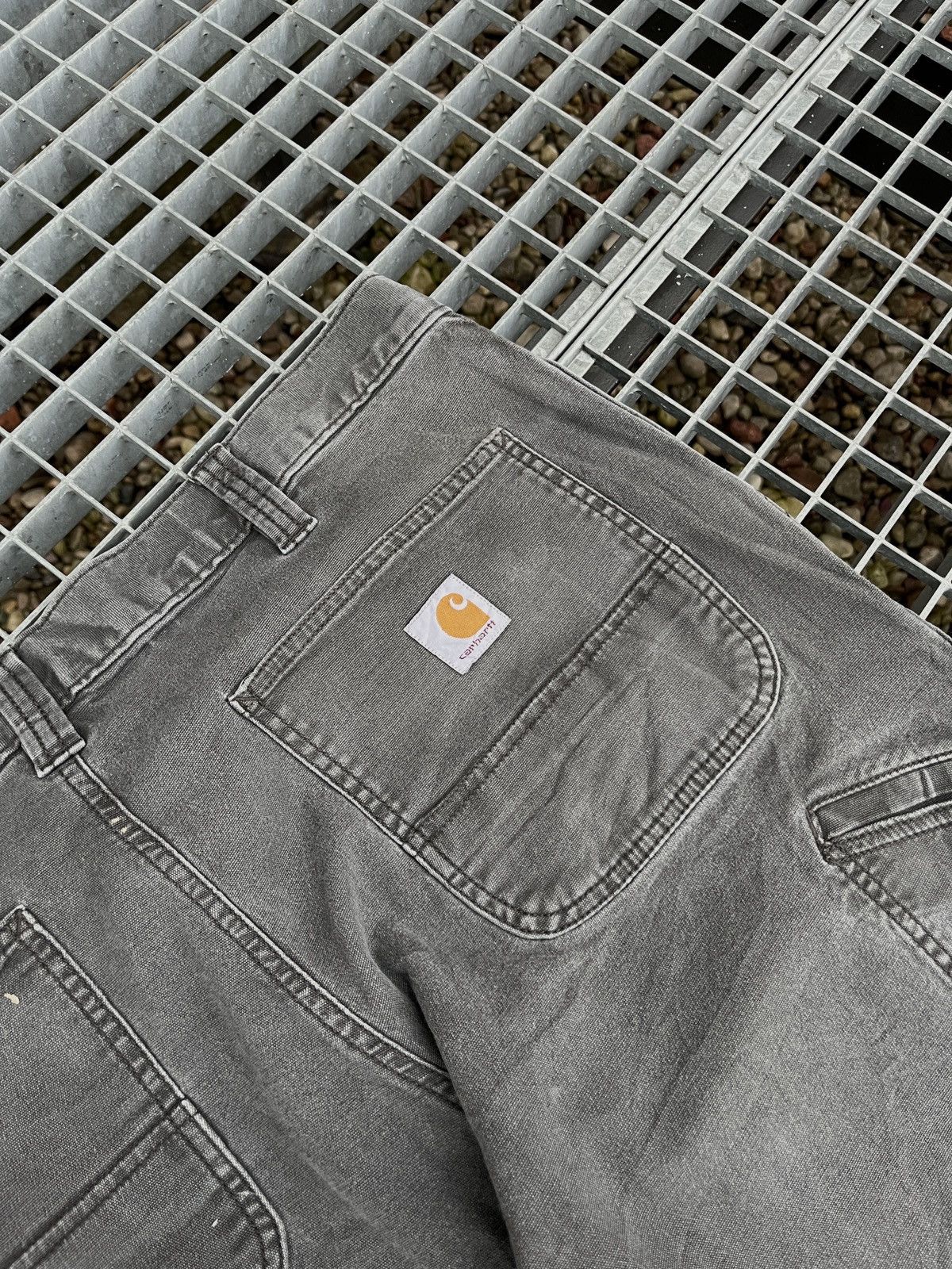 Carhartt Vintage 90s Carhartt Baggy Work Cargo Fade Pants Jeans Size US 38 / EU 54 - 3 Thumbnail