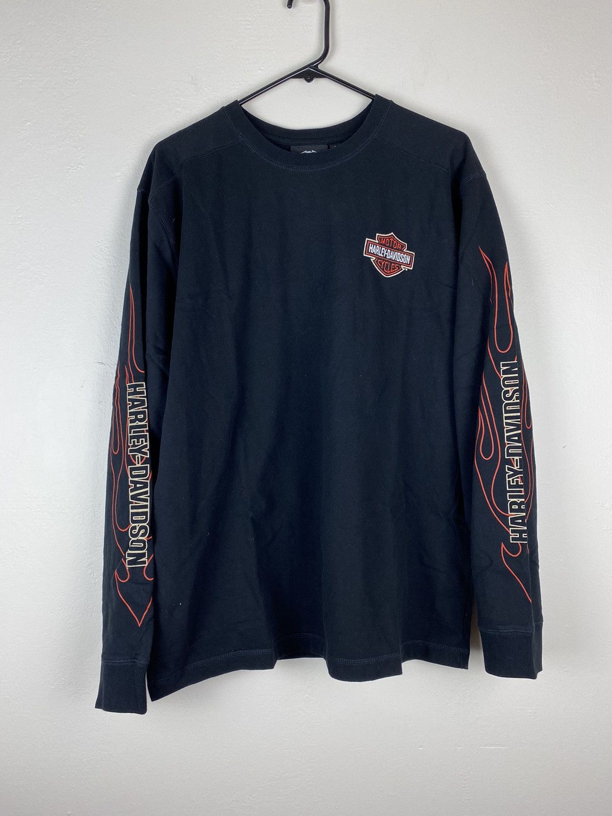 Harley Davidson Harley Davidson Flame Embroidered Long sleeve T Shirt Rare Size US L / EU 52-54 / 3 - 1 Thumbnail