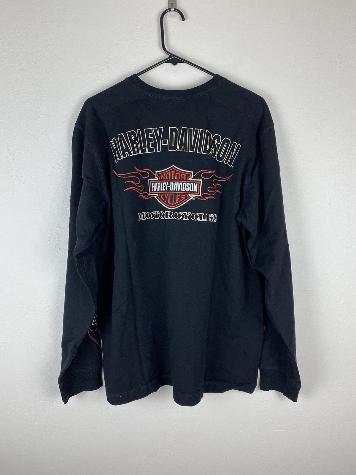 Harley Davidson Harley Davidson Flame Embroidered Long sleeve T Shirt Rare Size US L / EU 52-54 / 3 - 4 Thumbnail