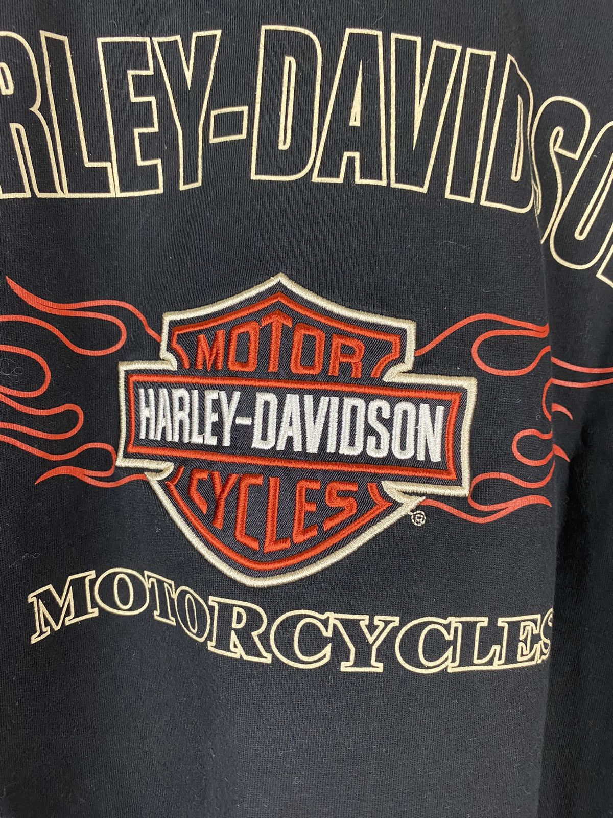 Harley Davidson Harley Davidson Flame Embroidered Long sleeve T Shirt Rare Size US L / EU 52-54 / 3 - 5 Thumbnail