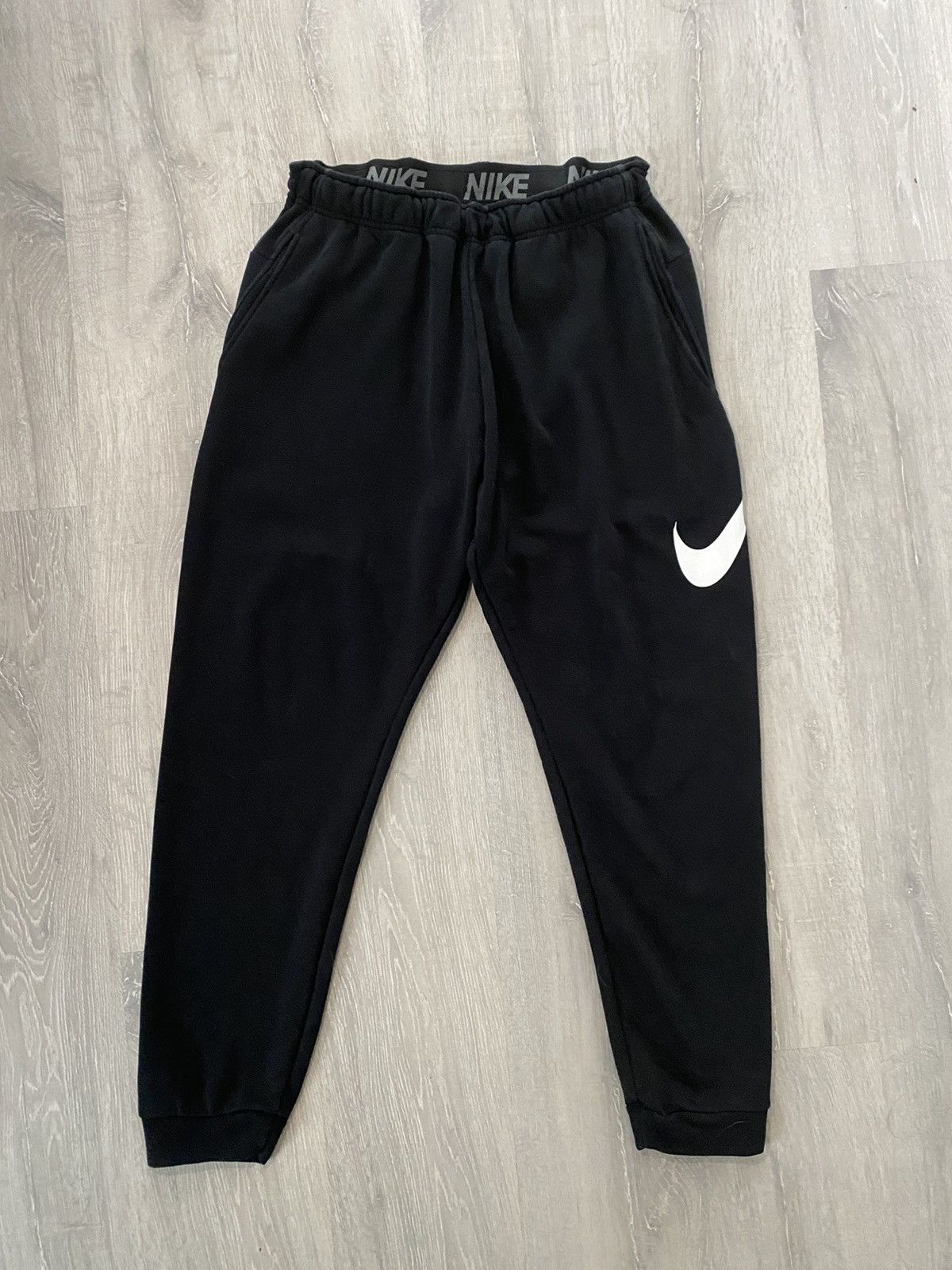 Nike Vintage Nike vintage black track pants sweatpants big swoosh 2000s Grailed