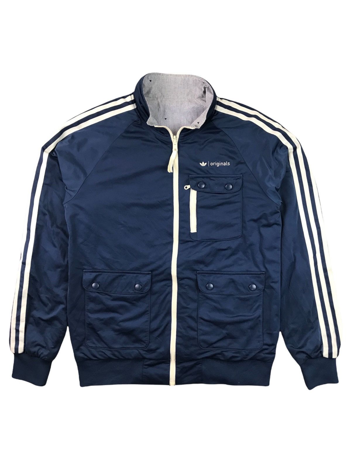 Adidas 🔥ADIDAS REVERSIBLE JACKET ZIPPER Size US M / EU 48-50 / 2 - 2 Thumbnail