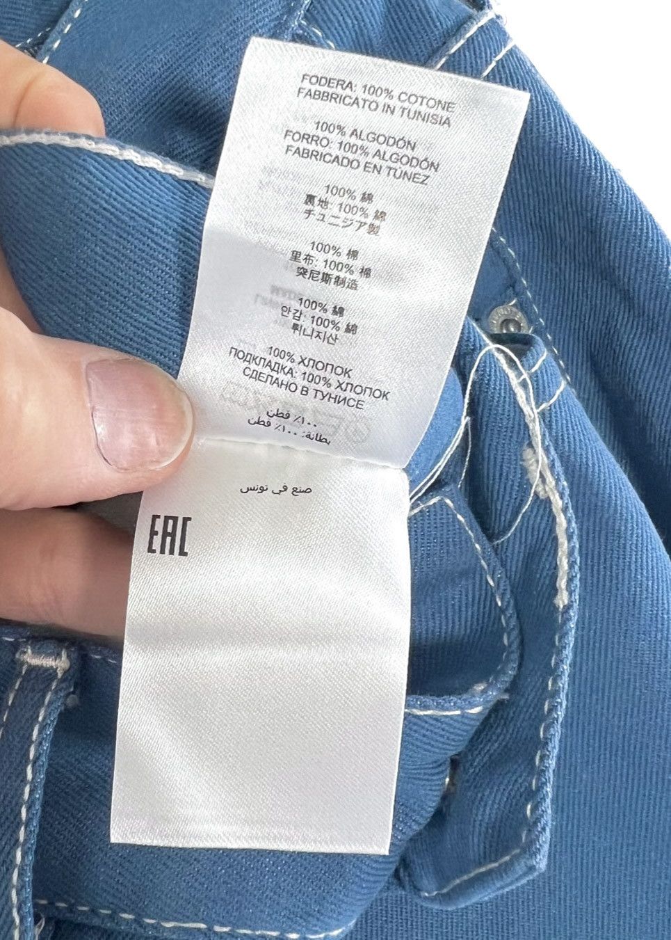 Dries Van Noten Dries Van Noten Blue Denim White Stitching Jeans Size US 34 / EU 50 - 7 Thumbnail