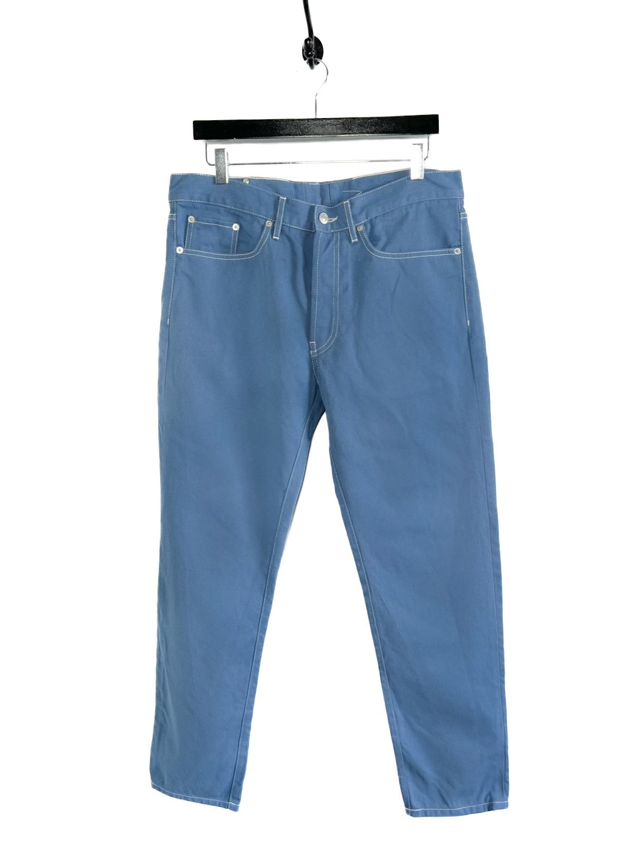 Dries Van Noten Dries Van Noten Blue Denim White Stitching Jeans Size US 34 / EU 50 - 1 Thumbnail