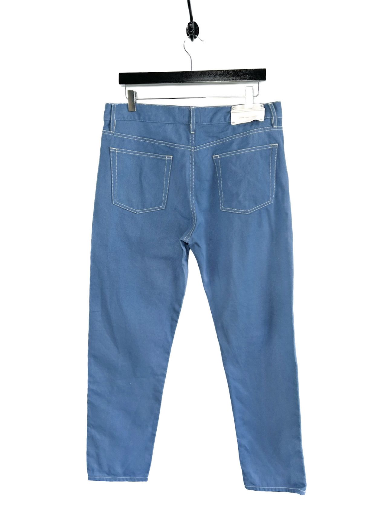 Dries Van Noten Dries Van Noten Blue Denim White Stitching Jeans Size US 34 / EU 50 - 2 Thumbnail