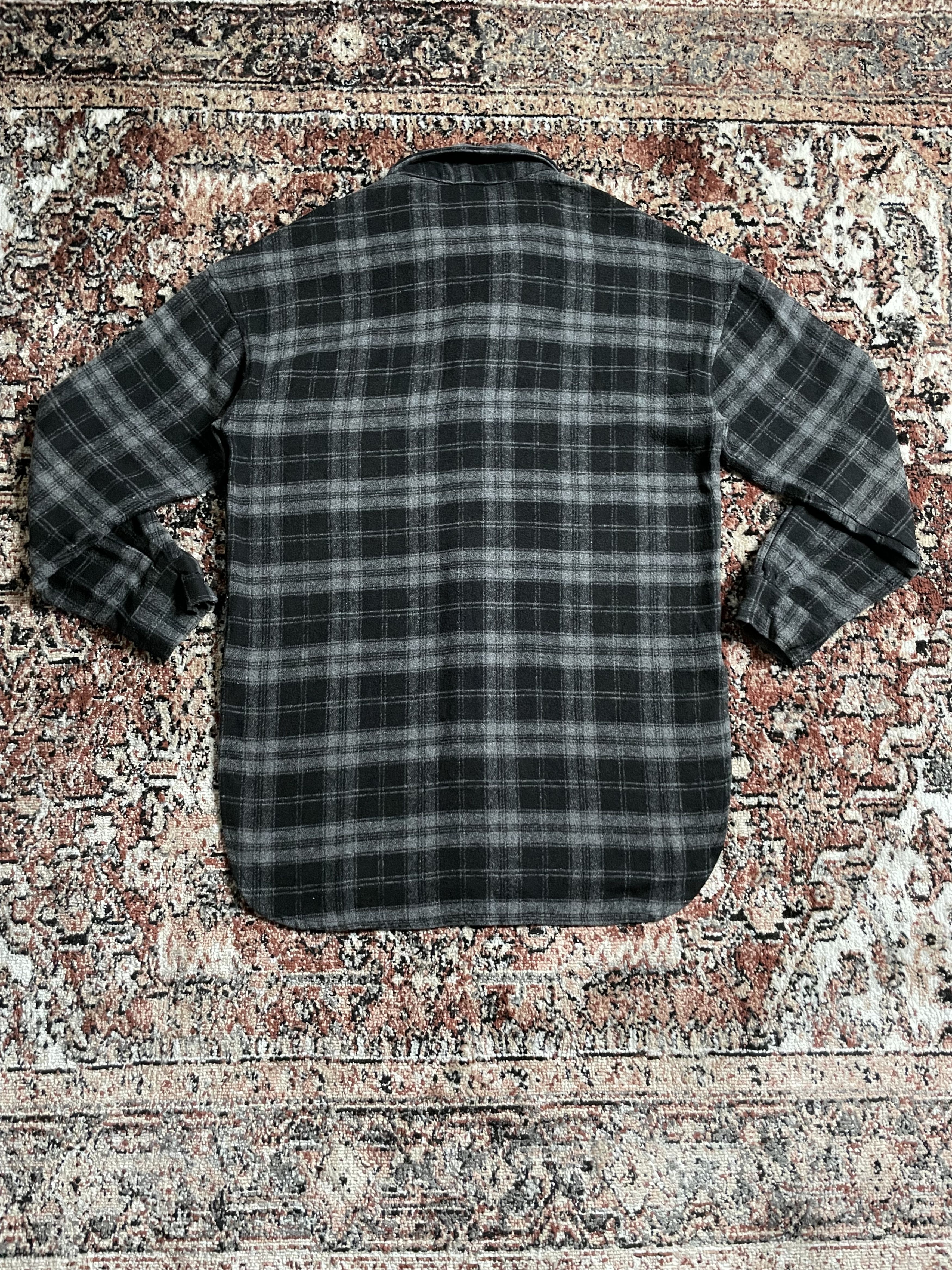 Vintage By.NENS - Black/Gray Fleece flannel Size US M / EU 48-50 / 2 - 2 Thumbnail