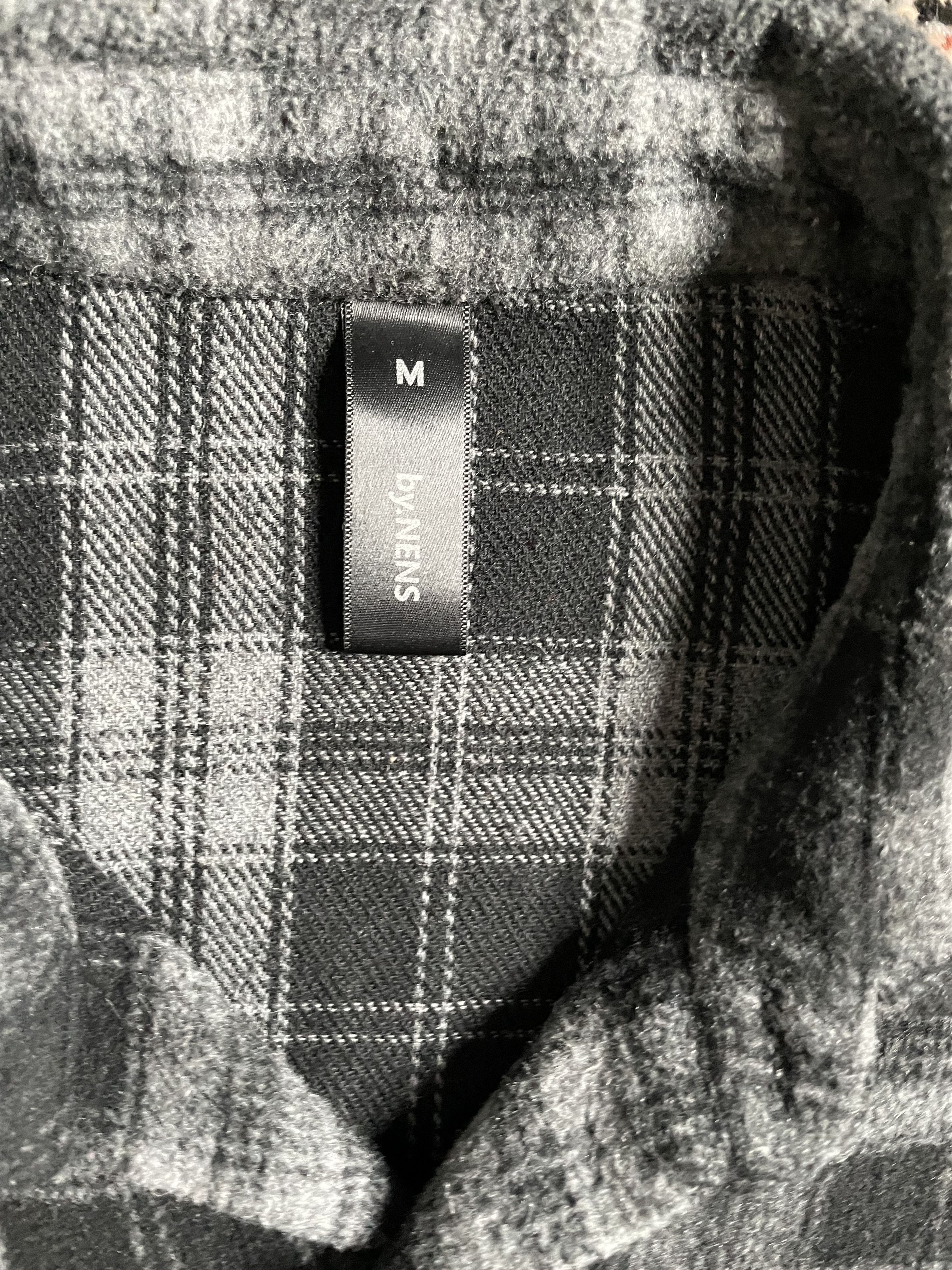 Vintage By.NENS - Black/Gray Fleece flannel Size US M / EU 48-50 / 2 - 3 Thumbnail