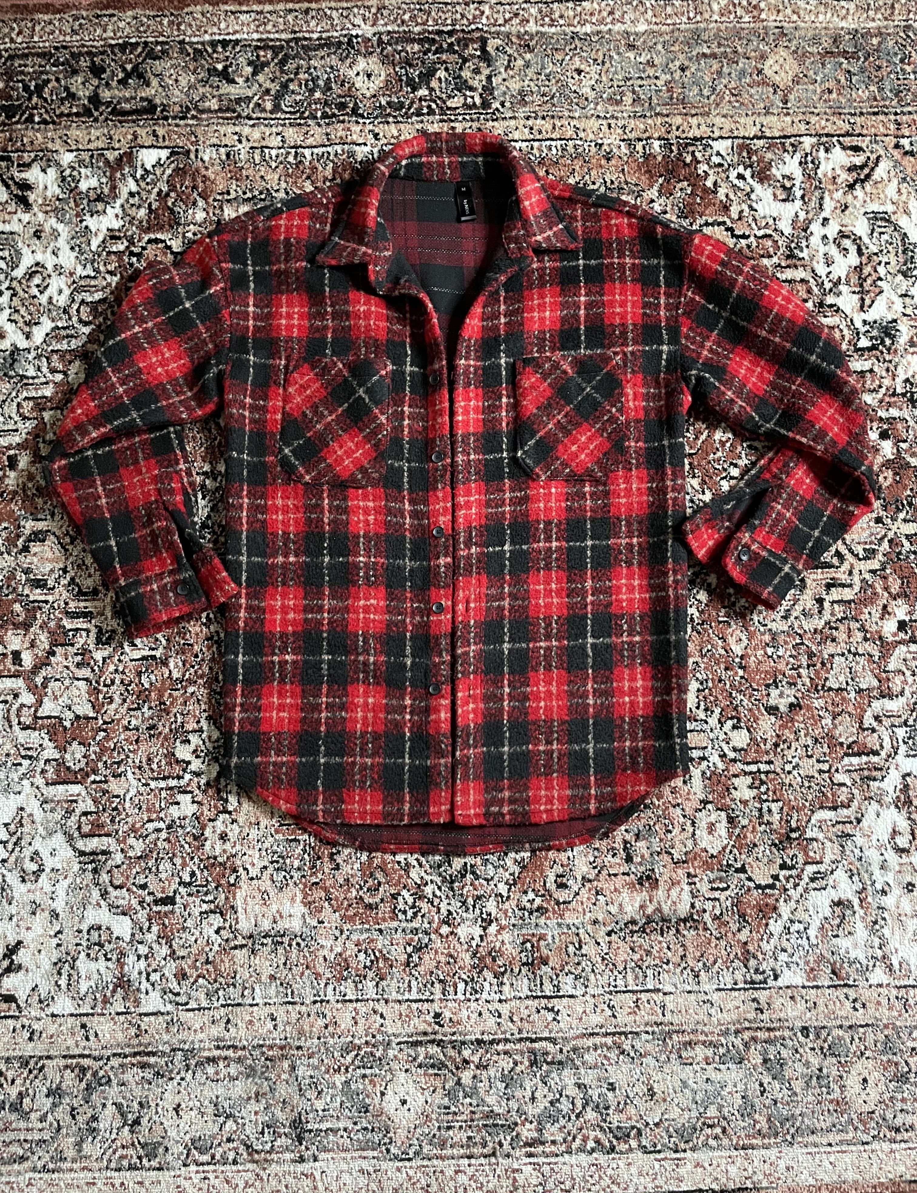 Vintage by.NENS - Red and black thick flannel Size US M / EU 48-50 / 2 - 1 Thumbnail