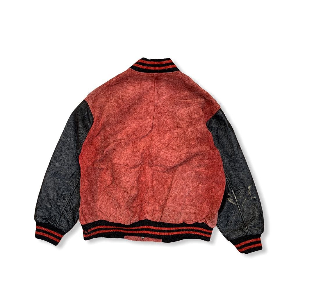Japanese Brand Vintage Takeo Moda Leather Letterman Varsity Jacket Size US M / EU 48-50 / 2 - 2 Thumbnail