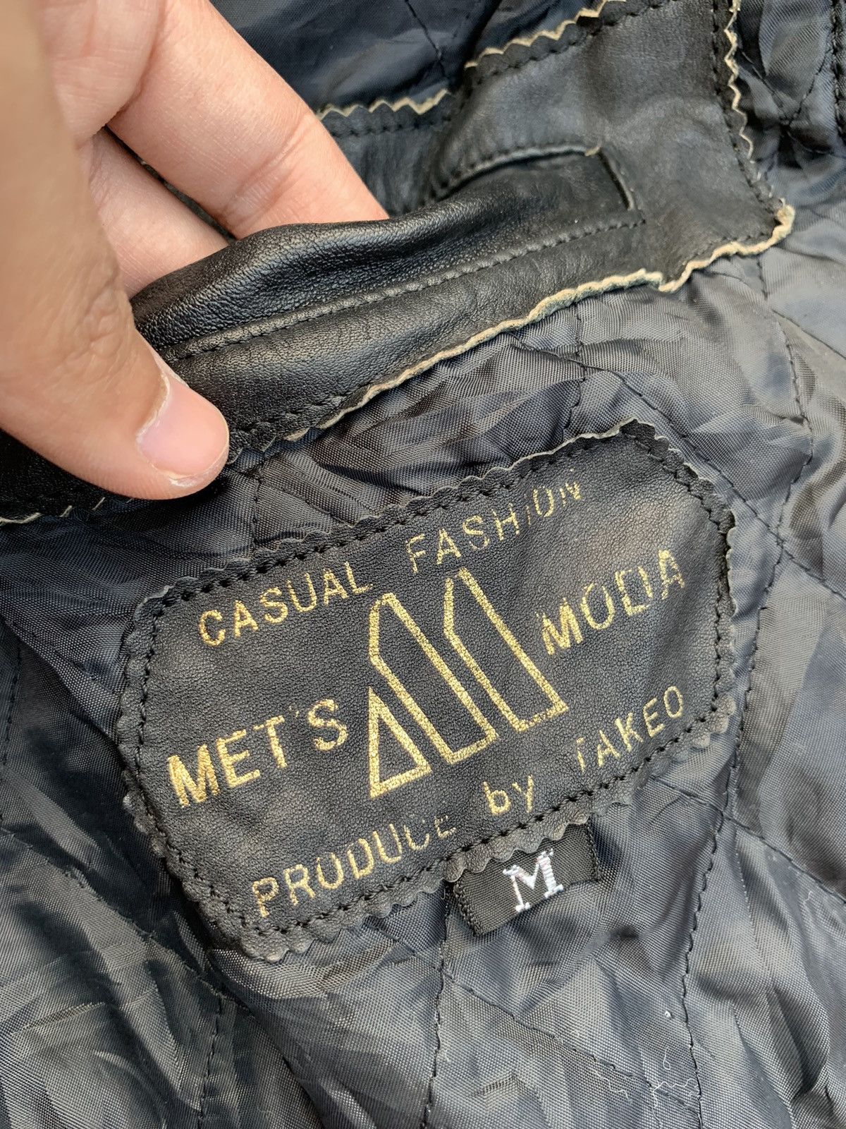 Japanese Brand Vintage Takeo Moda Leather Letterman Varsity Jacket Size US M / EU 48-50 / 2 - 6 Thumbnail
