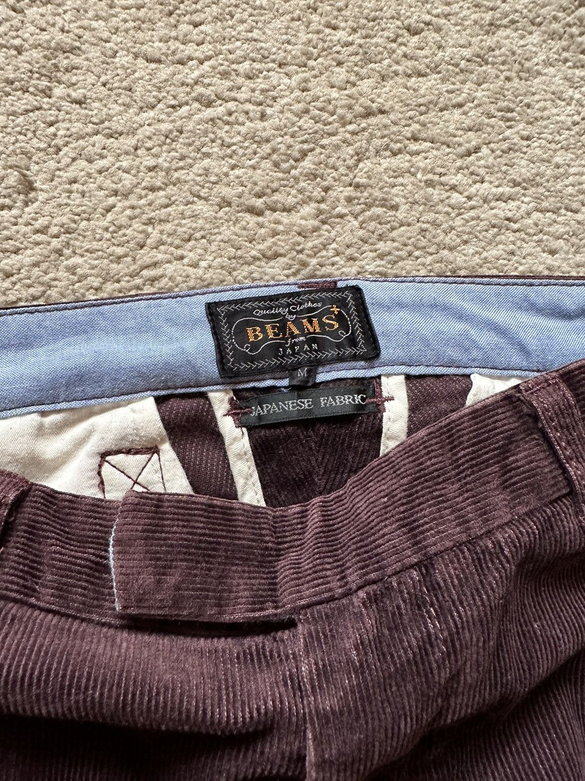Beams Plus 2000s Beams Plus Maroon Corduroy Straight Cut Pant Size US 32 / EU 48 - 8 Thumbnail