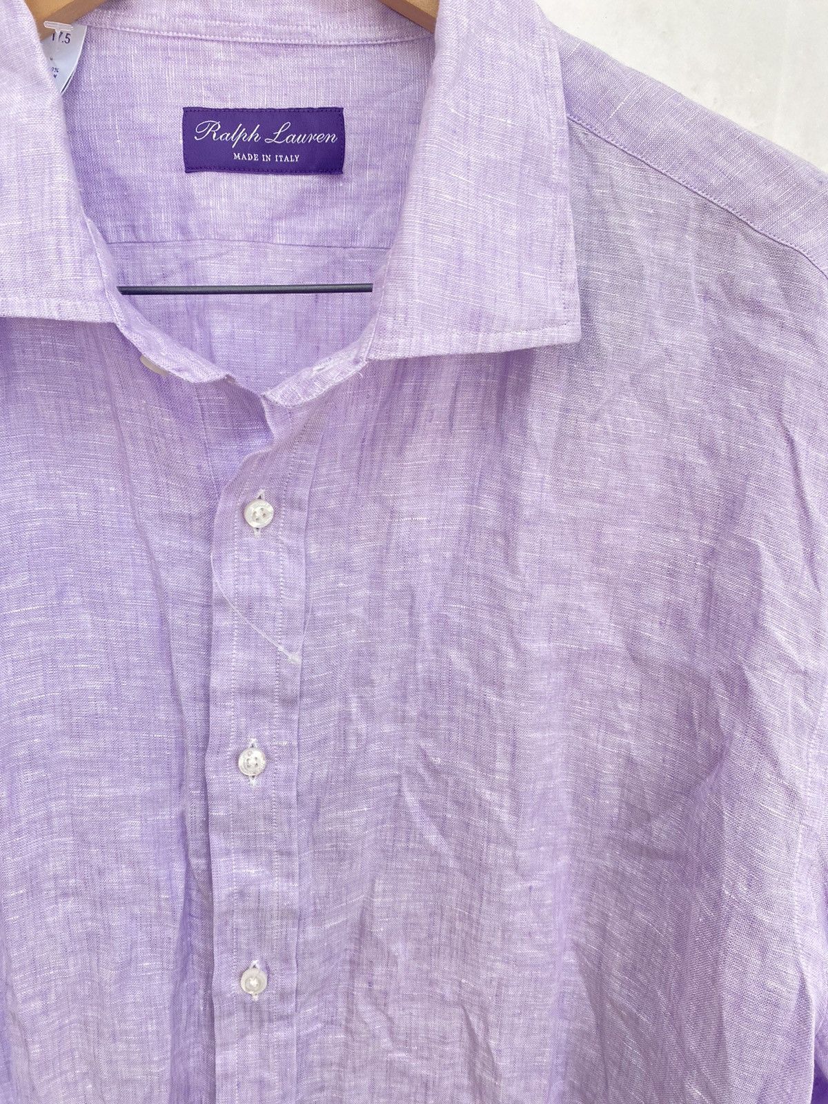 Ralph Lauren × Ralph Lauren Purple Label Ralph Lauren Purple Labrl Linen Shirt Size US XL / EU 56 / 4 - 1 Thumbnail
