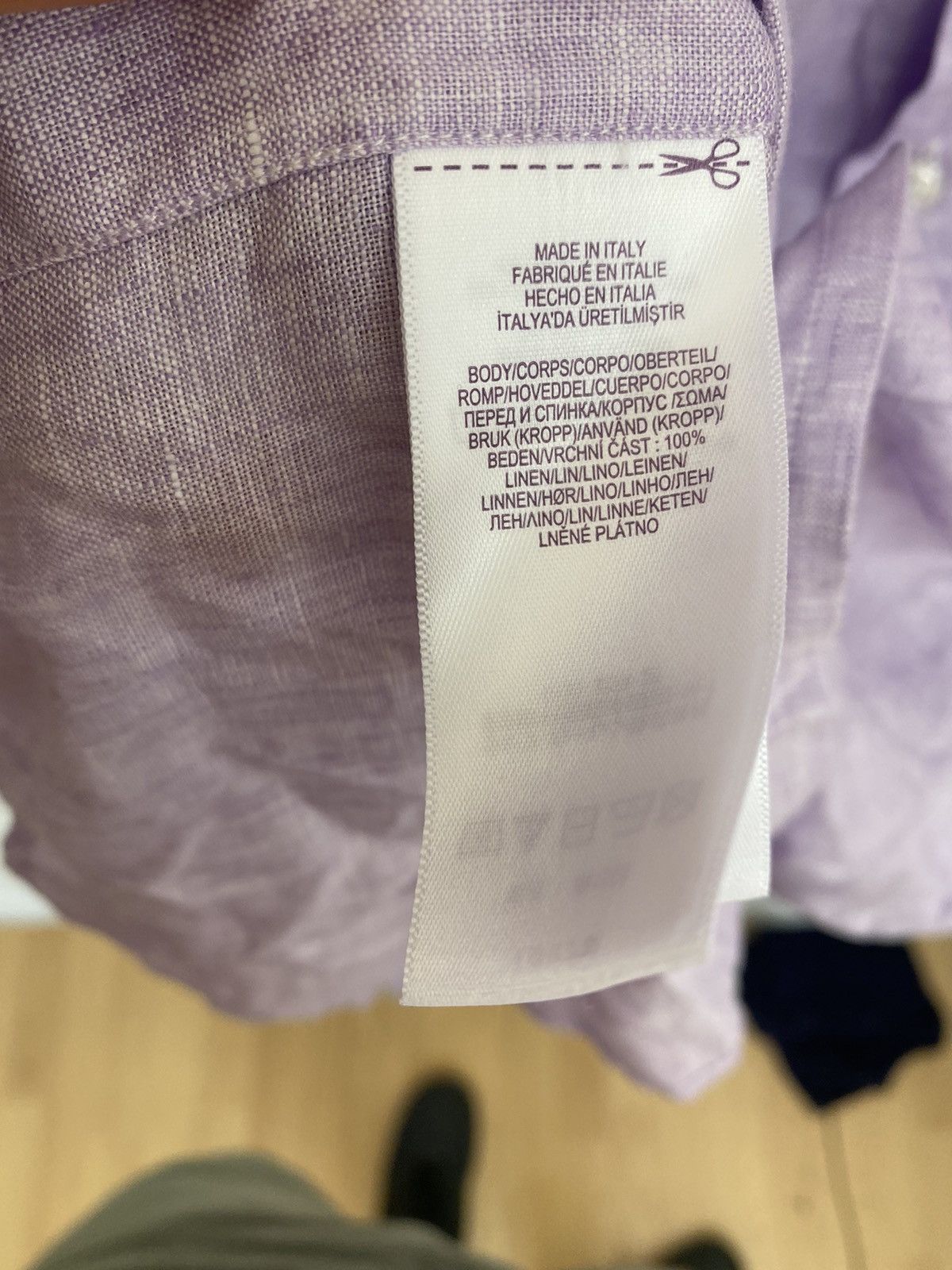 Ralph Lauren × Ralph Lauren Purple Label Ralph Lauren Purple Labrl Linen Shirt Size US XL / EU 56 / 4 - 5 Thumbnail