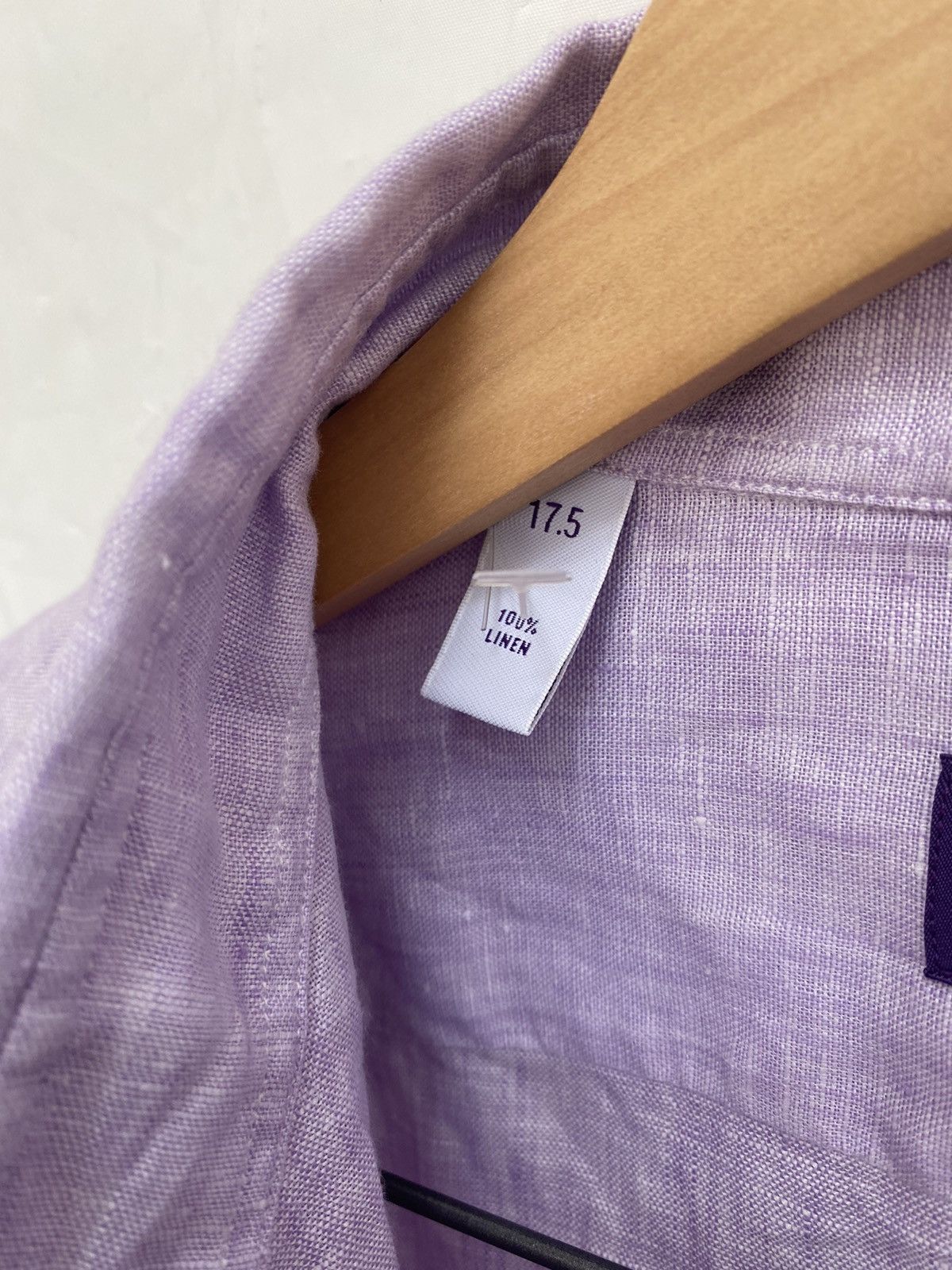 Ralph Lauren × Ralph Lauren Purple Label Ralph Lauren Purple Labrl Linen Shirt Size US XL / EU 56 / 4 - 4 Thumbnail