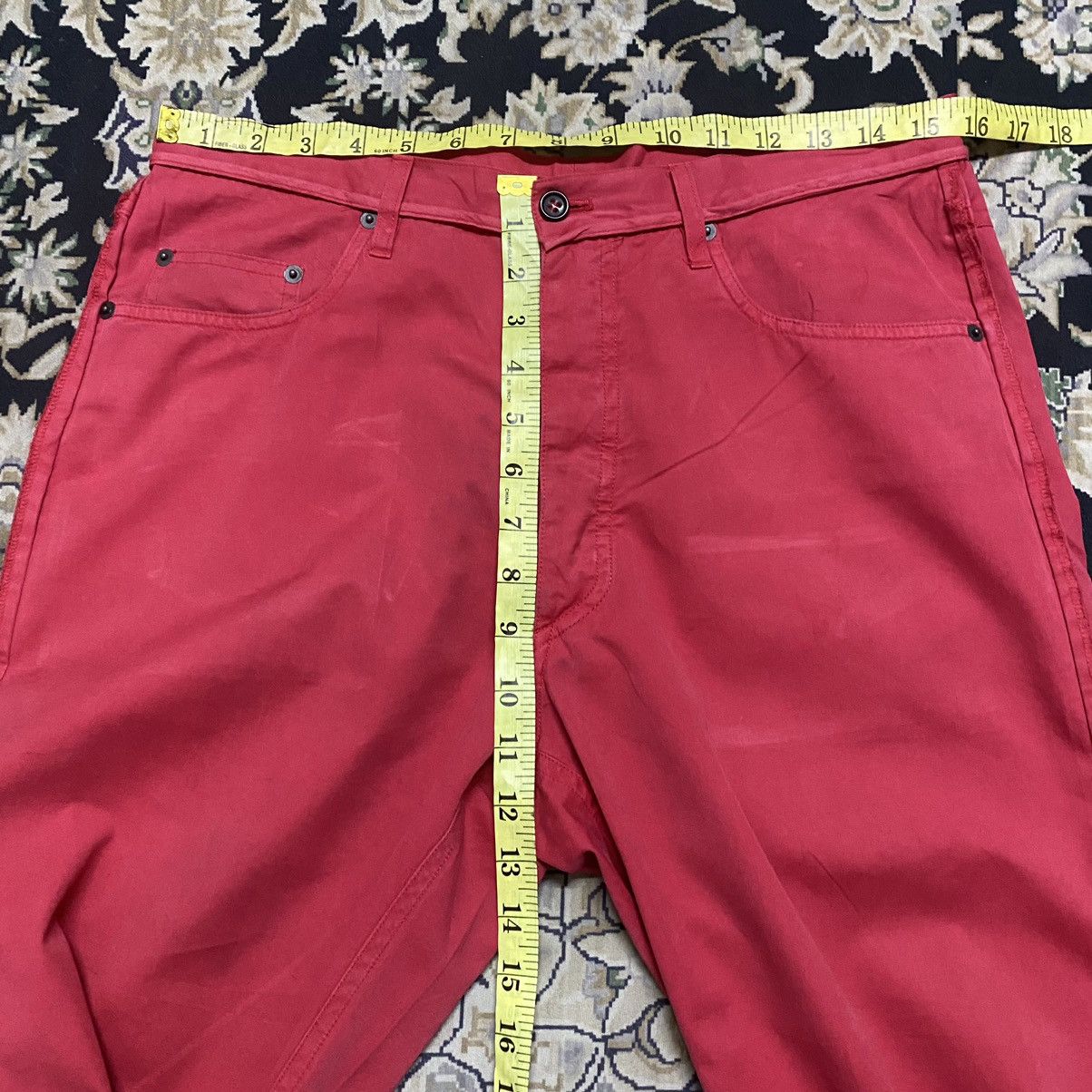 Jil Sander Jil Sander Outers stitch Red Jeans Size US 31 - 16 Thumbnail