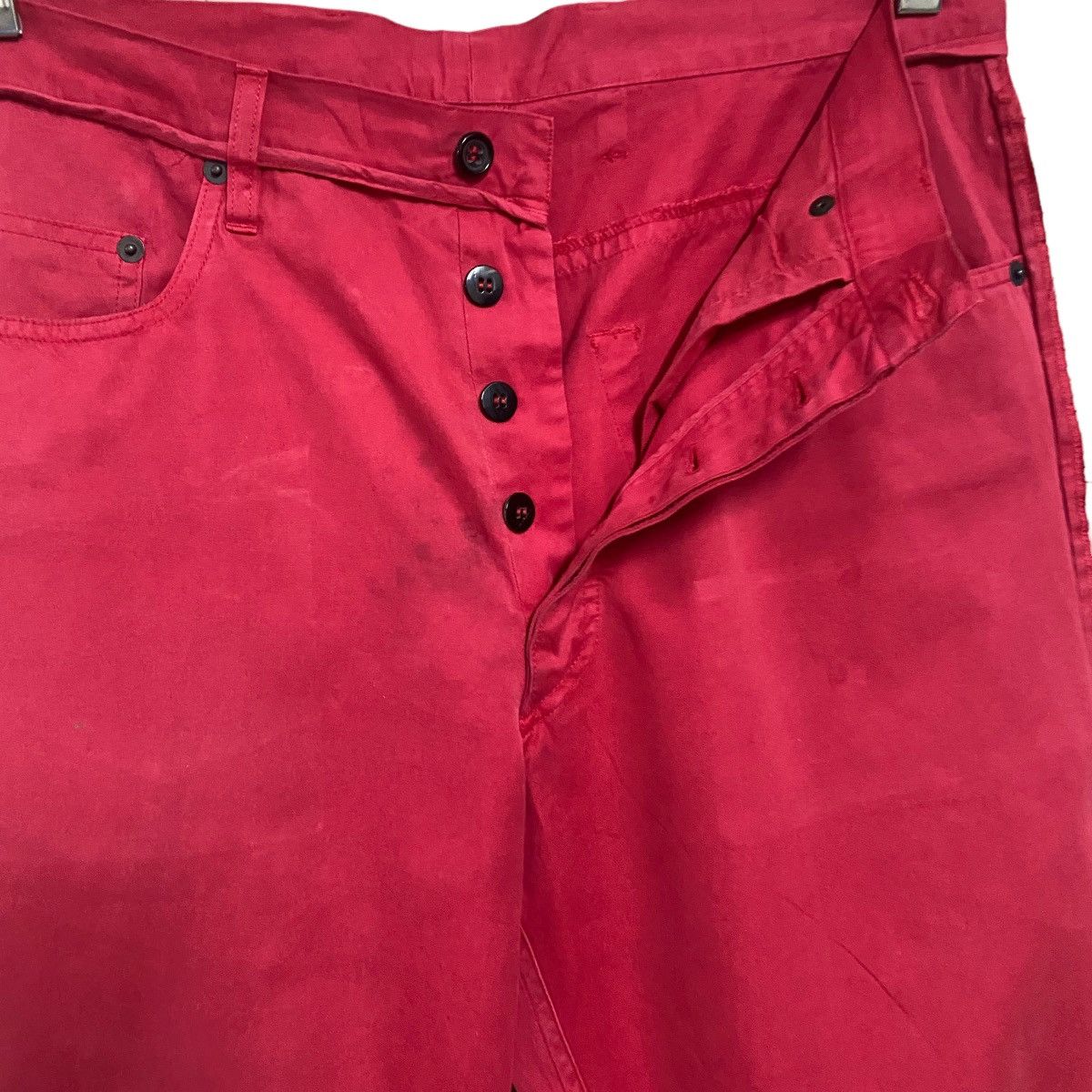 Jil Sander Jil Sander Outers stitch Red Jeans Size US 31 - 12 Thumbnail