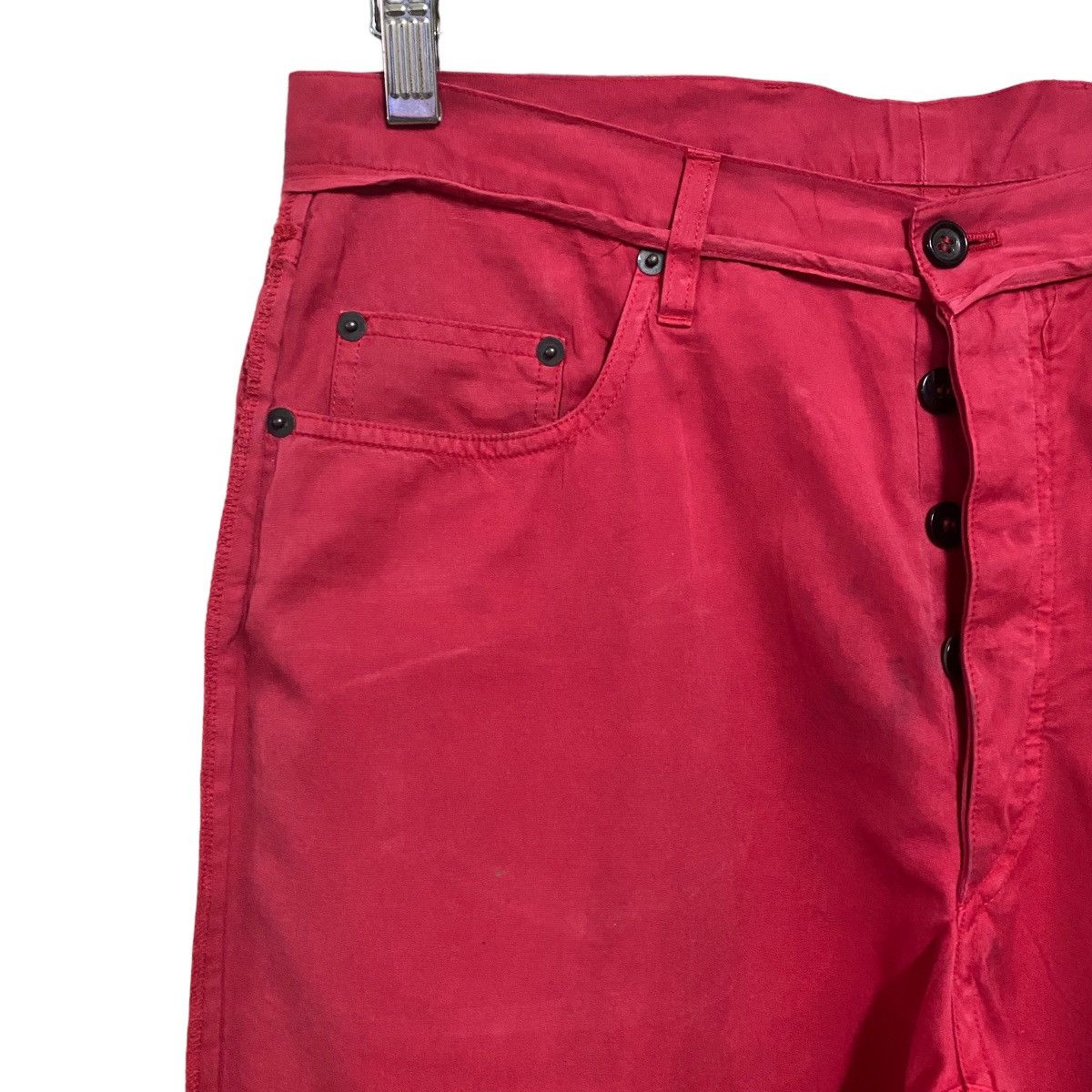 Jil Sander Jil Sander Outers stitch Red Jeans Size US 31 - 1 Thumbnail