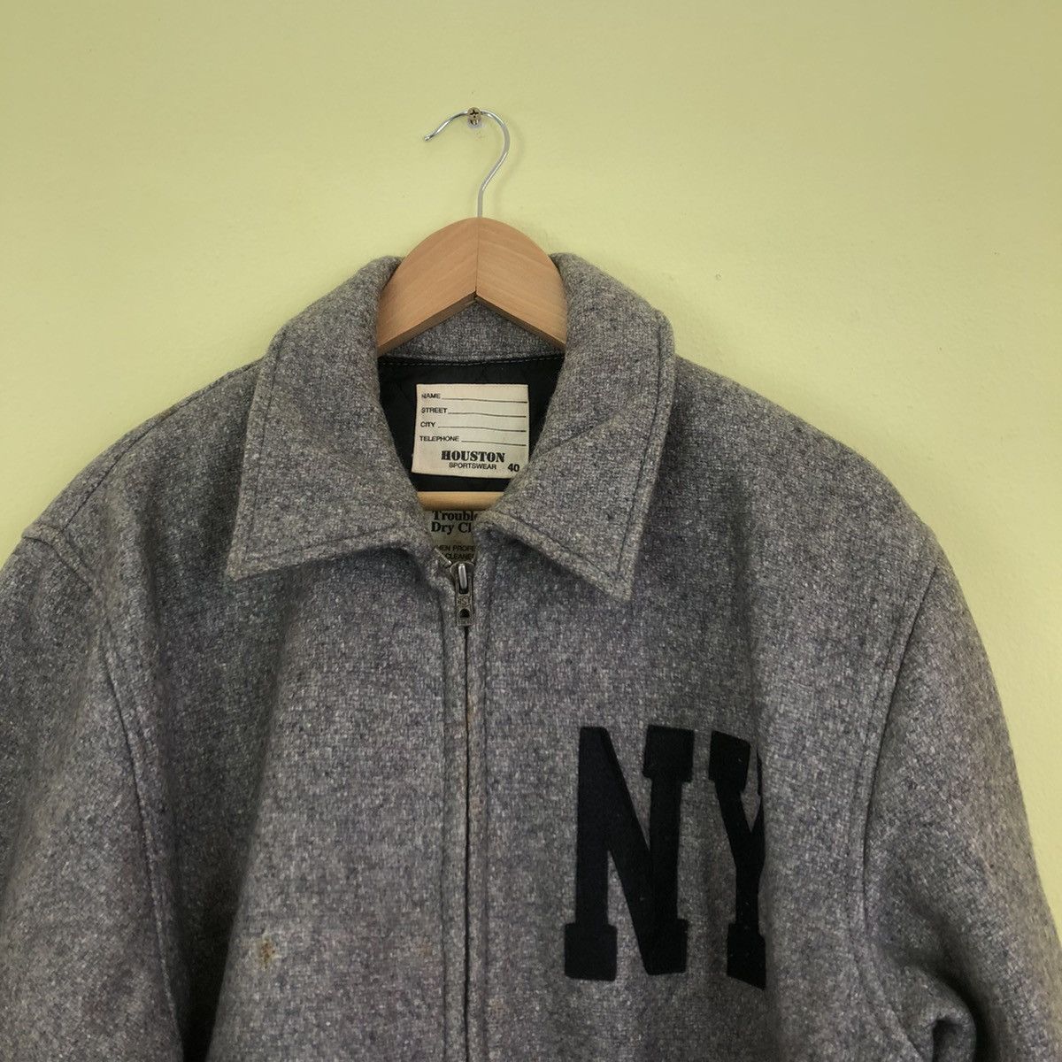 Japanese Brand 🔥90’s VINTAGE VARSITY JACKET HOUSTAN SPORTWEAR NEW YORK Size US L / EU 52-54 / 3 - 3 Thumbnail