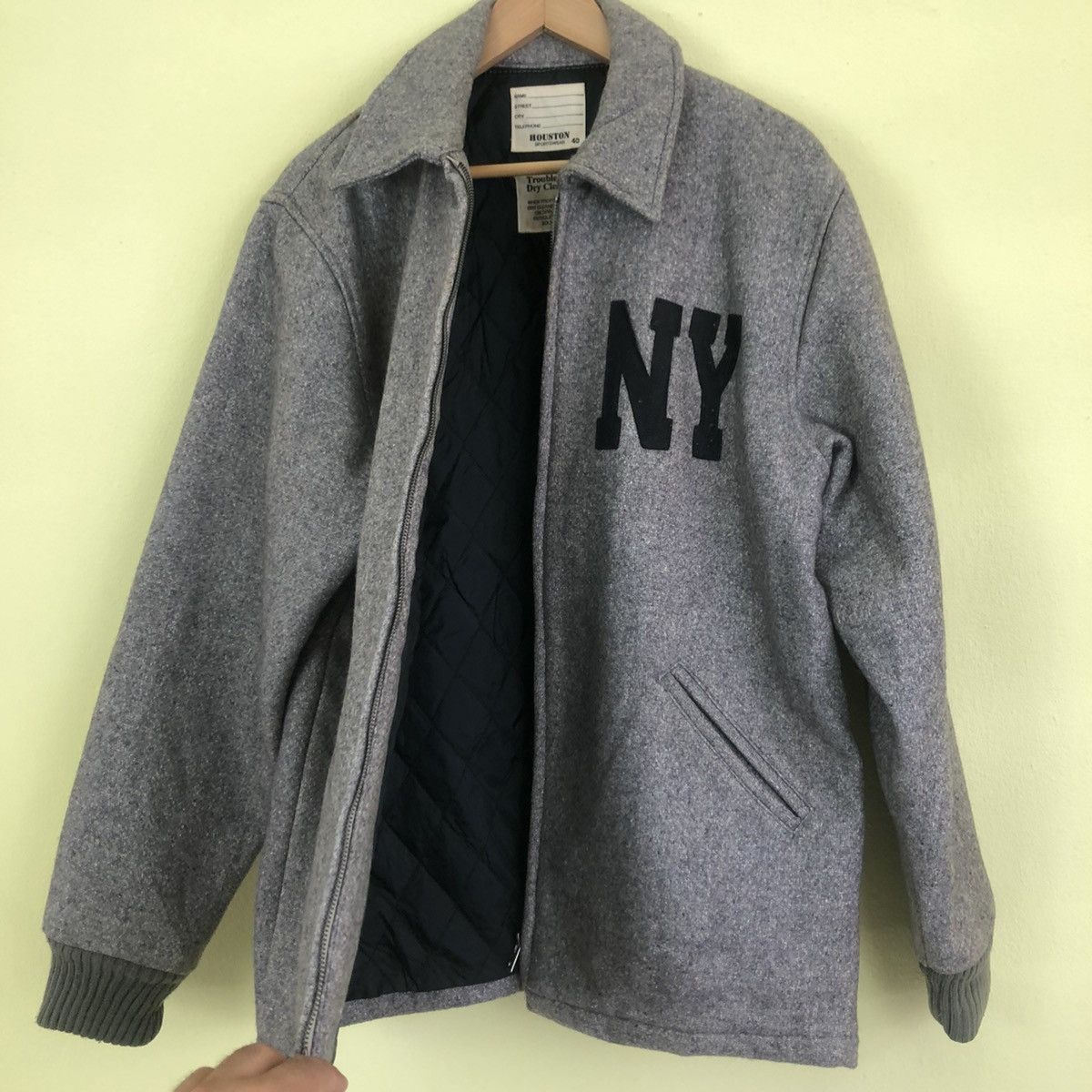 Japanese Brand 🔥90’s VINTAGE VARSITY JACKET HOUSTAN SPORTWEAR NEW YORK Size US L / EU 52-54 / 3 - 11 Thumbnail