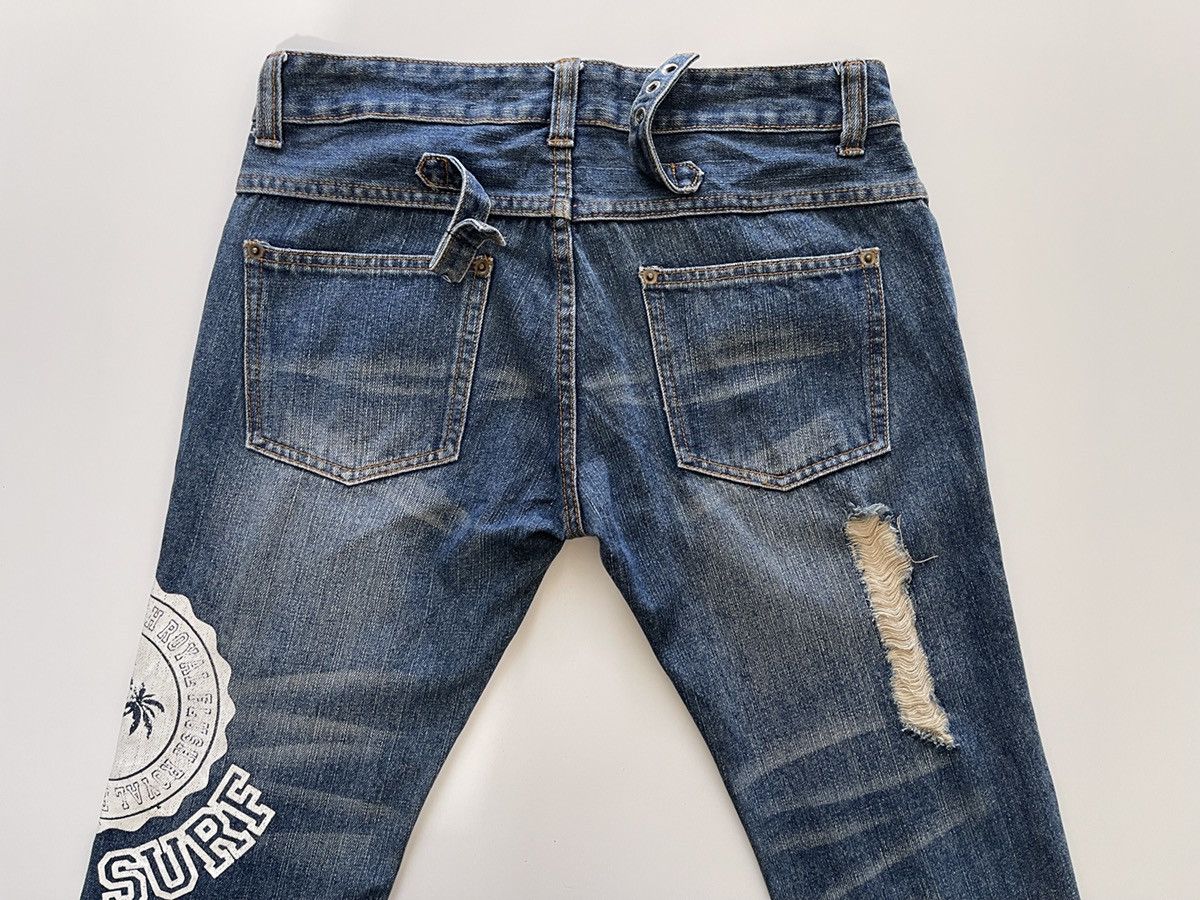 Japanese Brand Rollin Distressed Patched Slim Fit Denim Size 31" - 11 Thumbnail