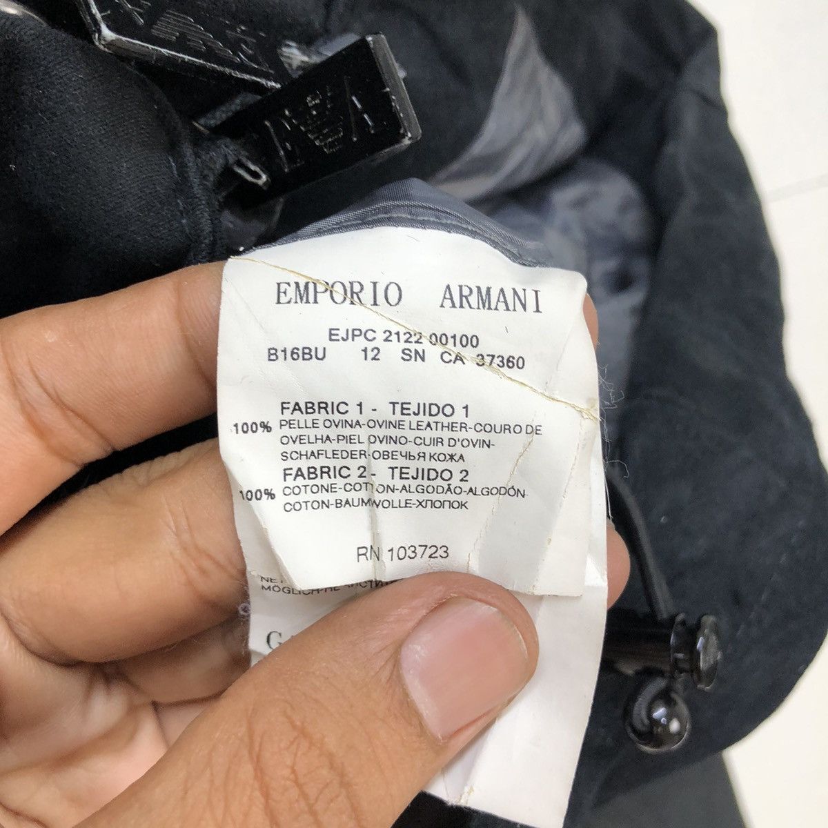 Emporio Armani 💥Emporio Armani Leather Jacket Size US M / EU 48-50 / 2 - 11 Thumbnail