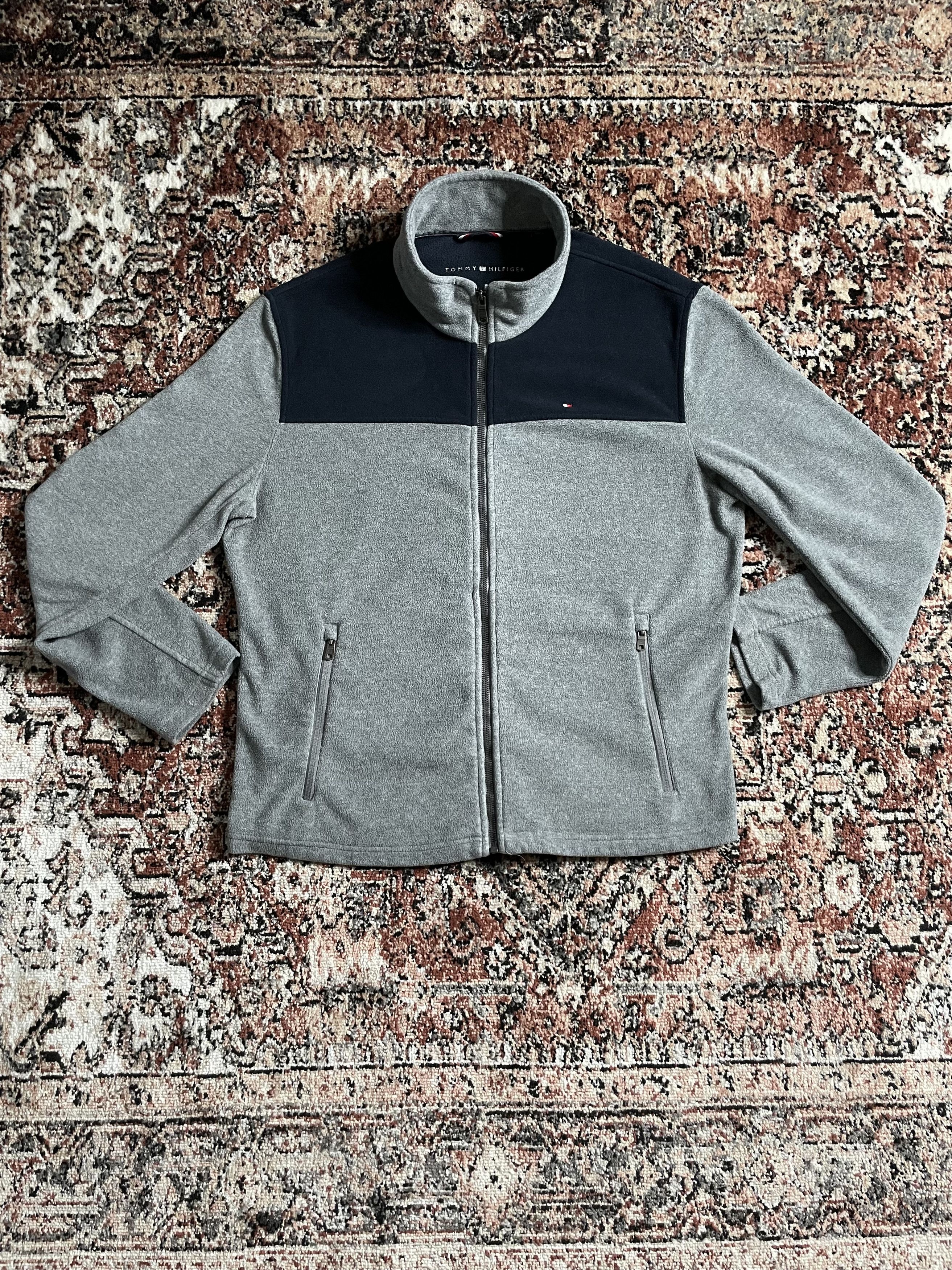 Tommy Hilfiger Tommy Hilfiger - Gray/Navy Fleece Jackets Size US L / EU 52-54 / 3 - 1 Thumbnail