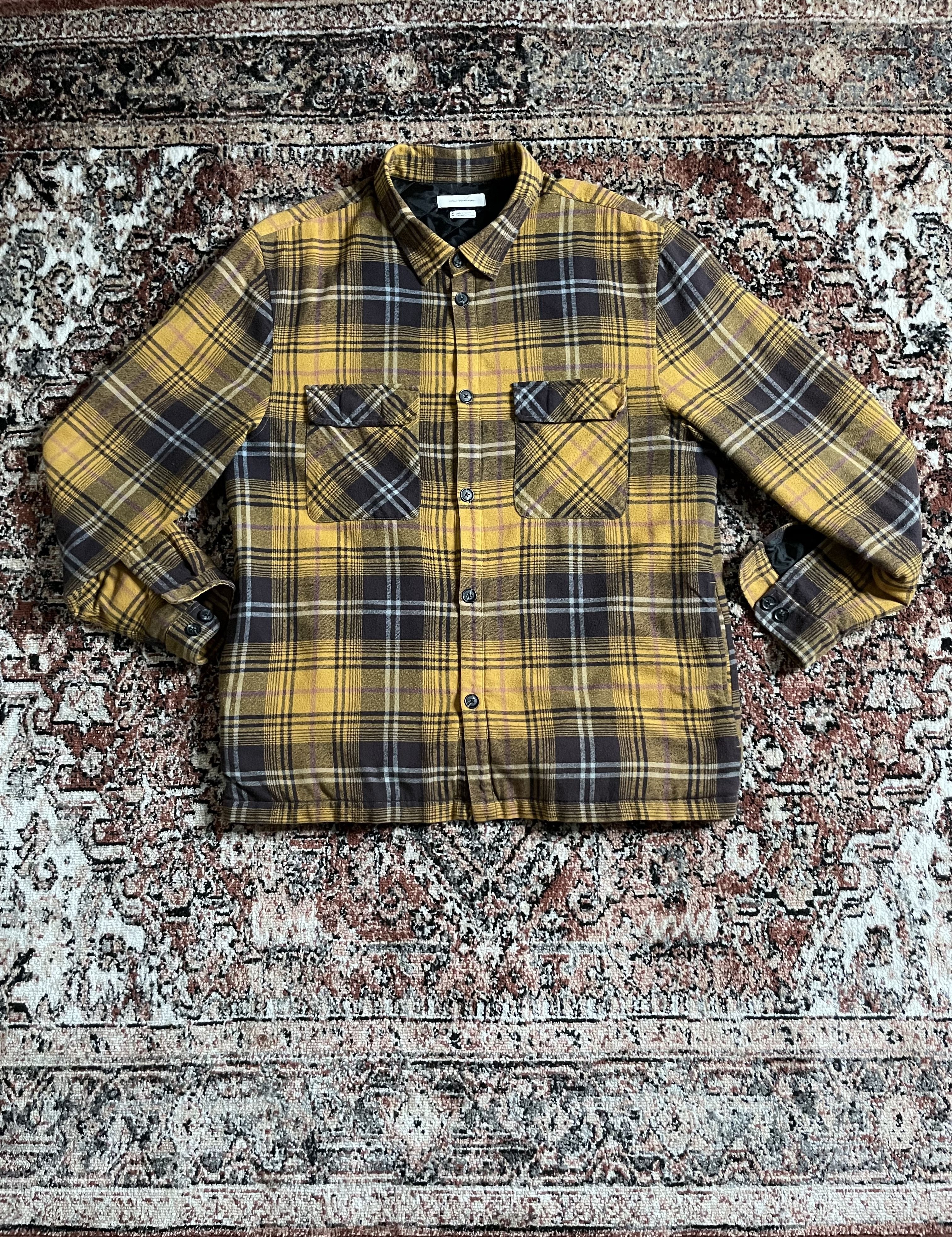 Urban Outfitters Urban Outfitters - black and yellow quilted flannel Size US XL / EU 56 / 4 - 1 Thumbnail