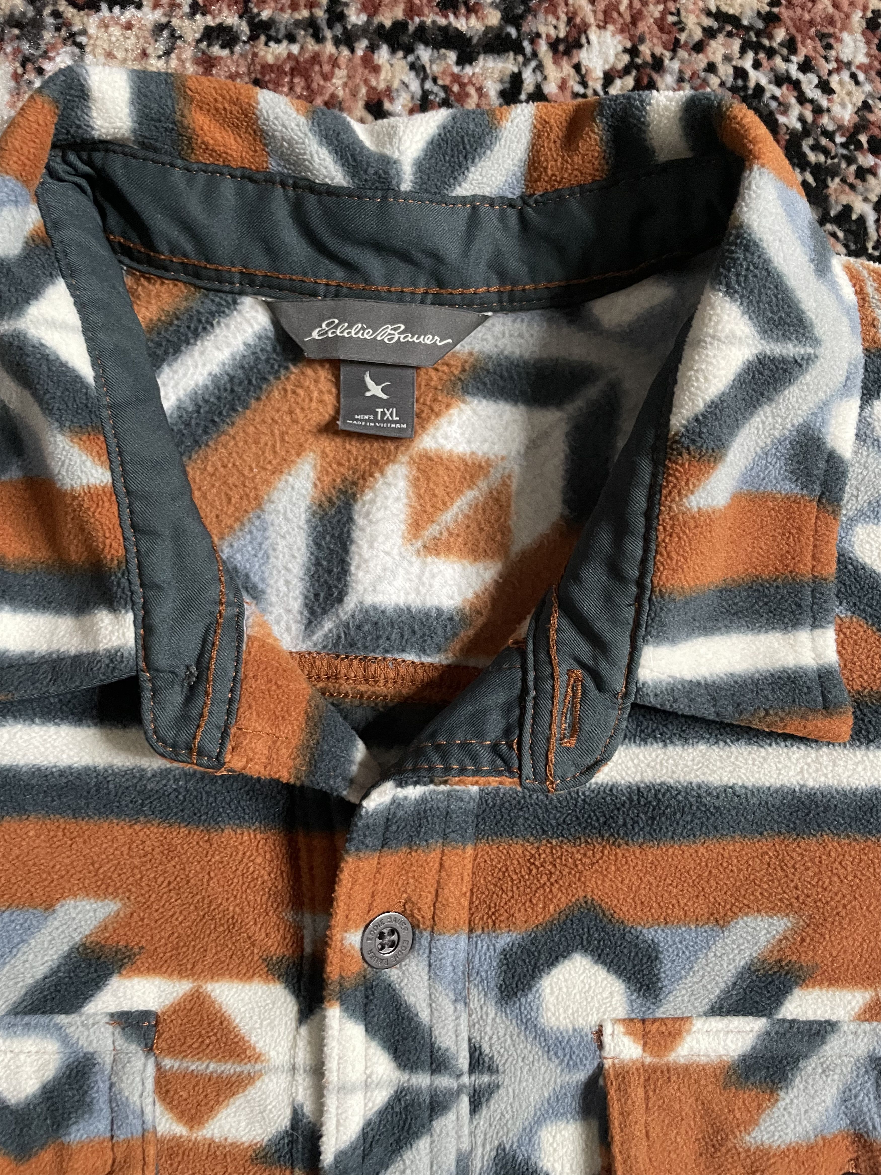 Eddie Bauer Eddie Bauer - Aztec (Orange/White/Gray/Blue) fleece Size US XL / EU 56 / 4 - 3 Thumbnail