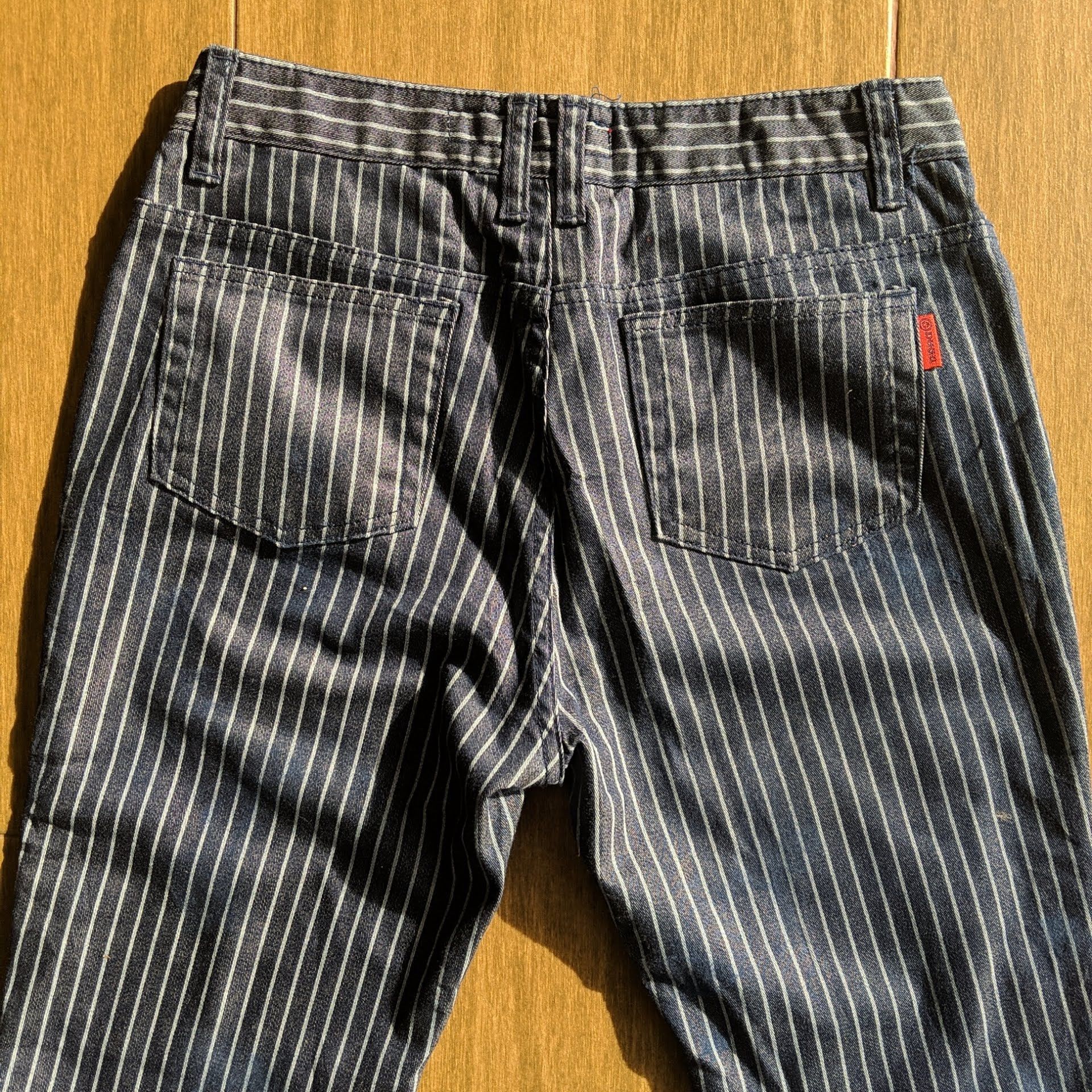 Japanese Brand Vintage Dagu Jeans Stripe Flare Trousers Boot Cut Pants Size US 27 - 8 Thumbnail