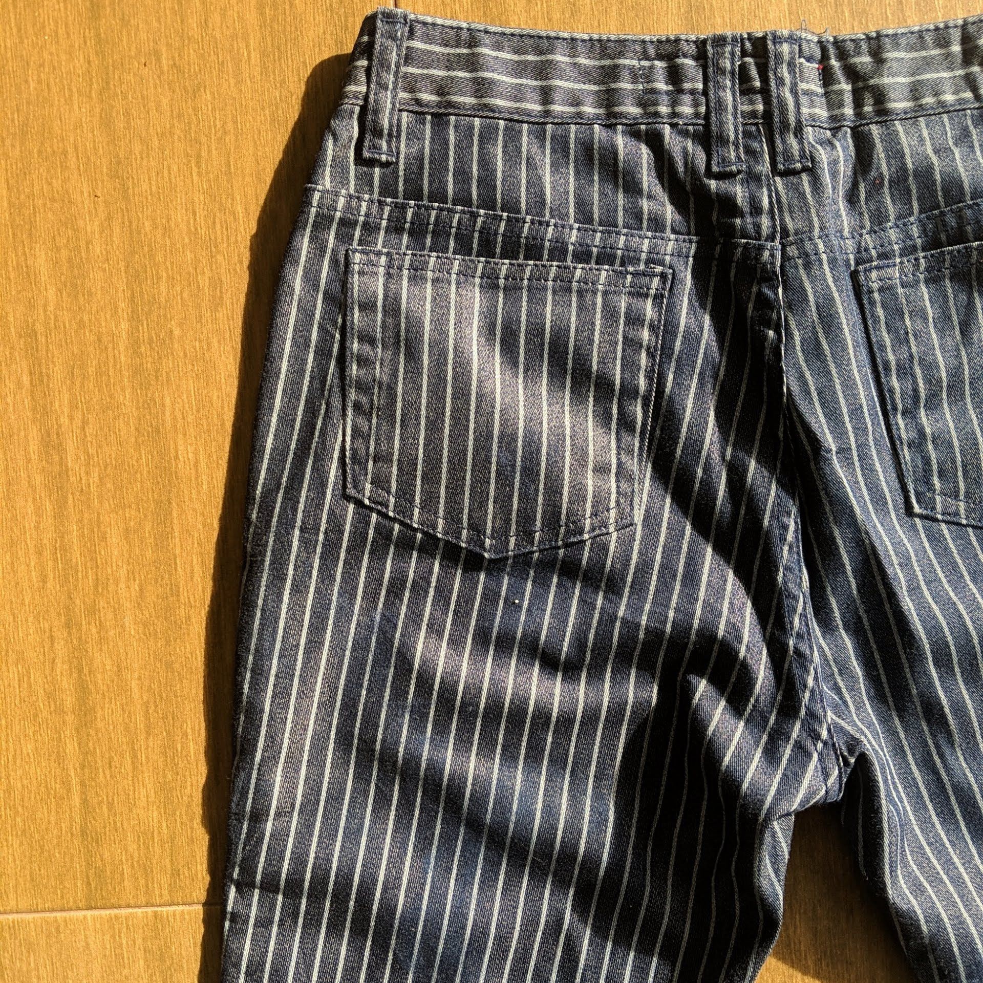 Japanese Brand Vintage Dagu Jeans Stripe Flare Trousers Boot Cut Pants Size US 27 - 12 Thumbnail