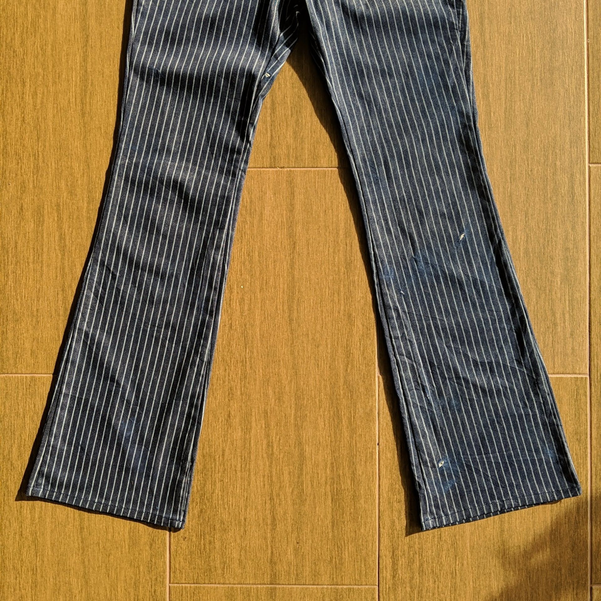 Japanese Brand Vintage Dagu Jeans Stripe Flare Trousers Boot Cut Pants Size US 27 - 3 Thumbnail