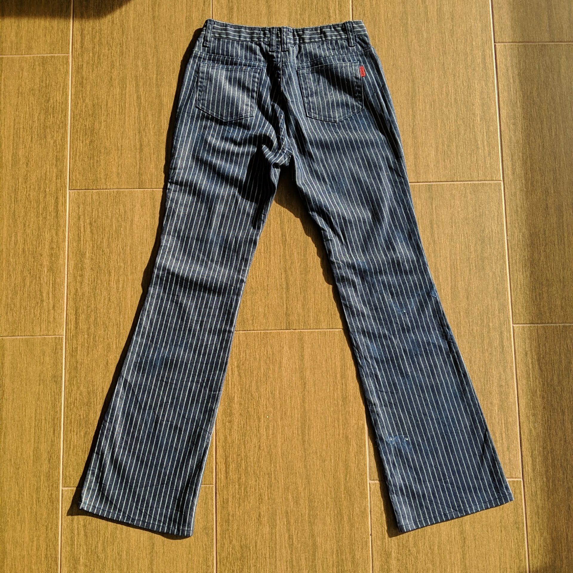 Japanese Brand Vintage Dagu Jeans Stripe Flare Trousers Boot Cut Pants Size US 27 - 7 Thumbnail
