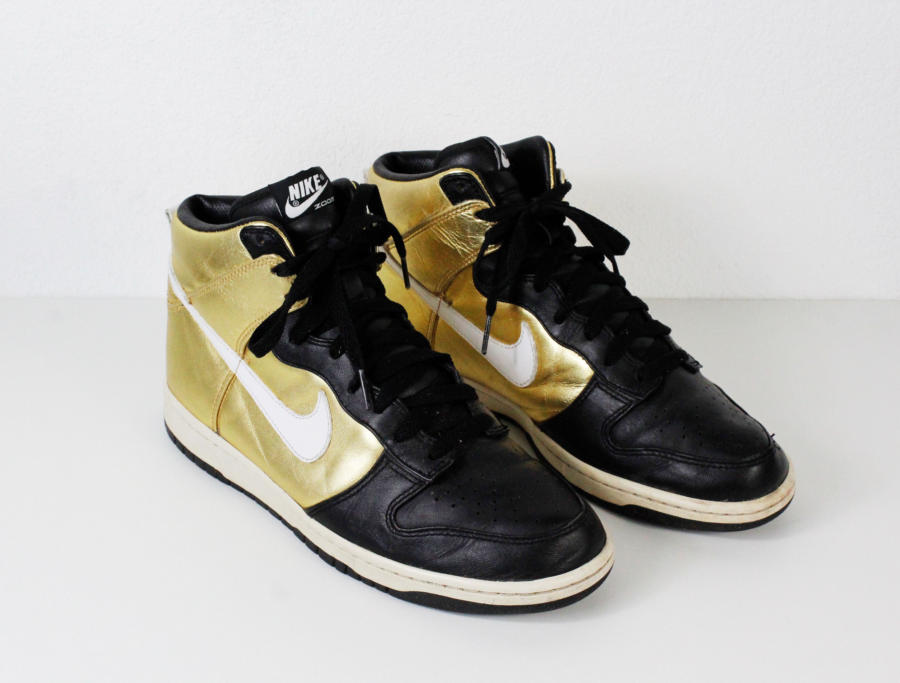 Nike Nike Dunk High Premium Metallic Gold Sneakers Shoes US9 Size US 9 / EU 42 - 3 Thumbnail